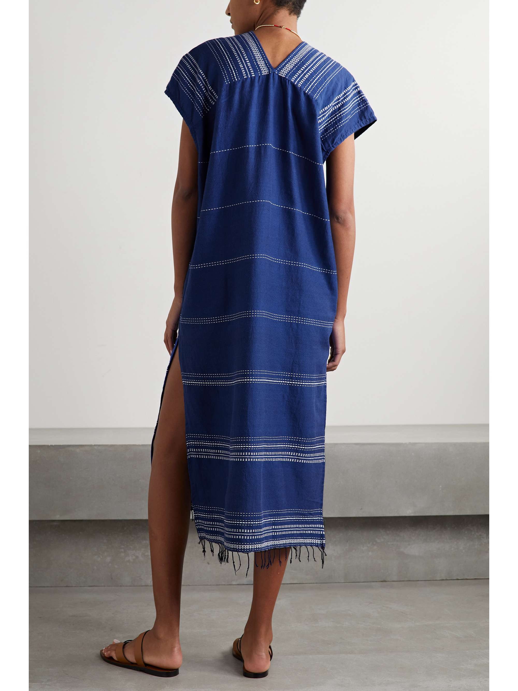 LEMLEM Inku fringed cotton kaftan