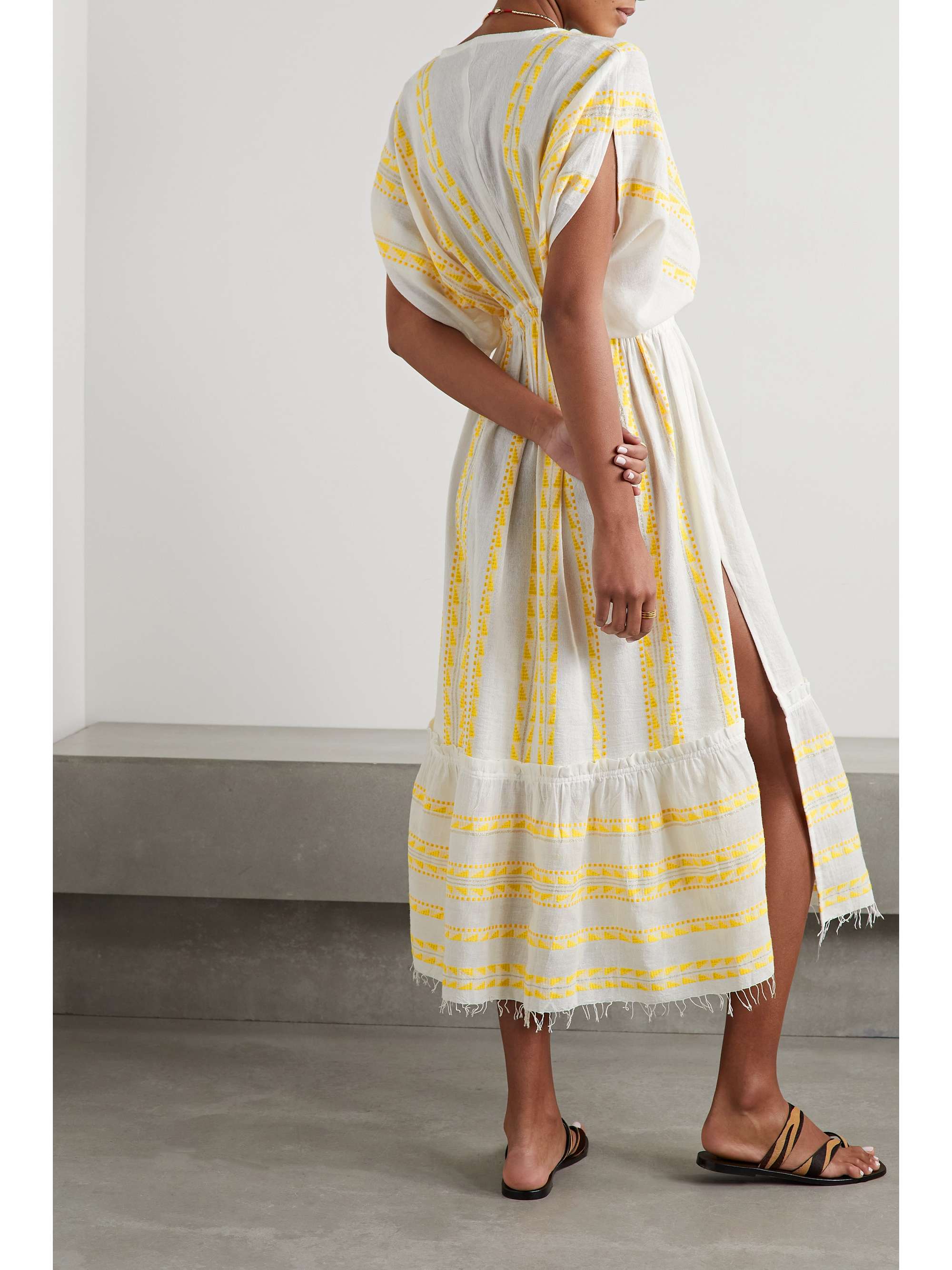 LEMLEM Abeba fringed cotton-blend maxi dress