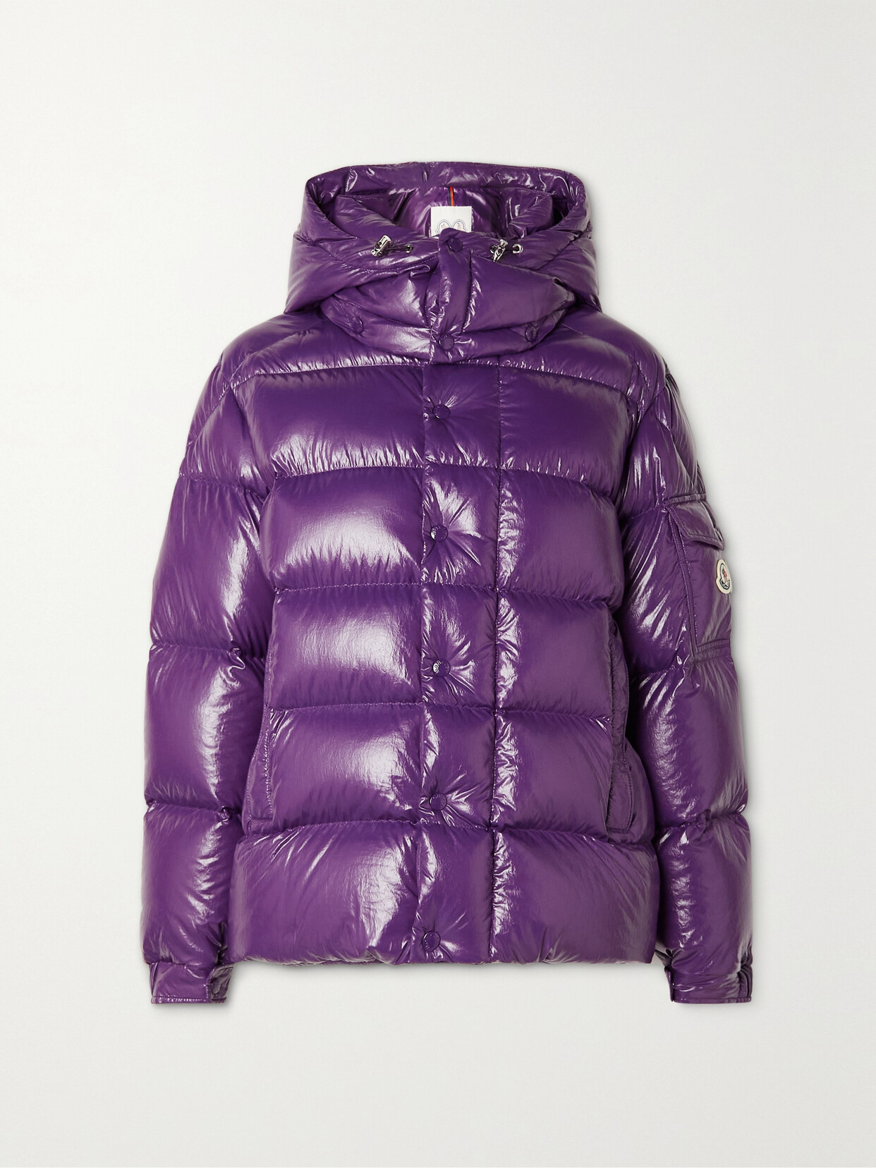 Moncler Maya Quilted Shell Down Jacket In Purple