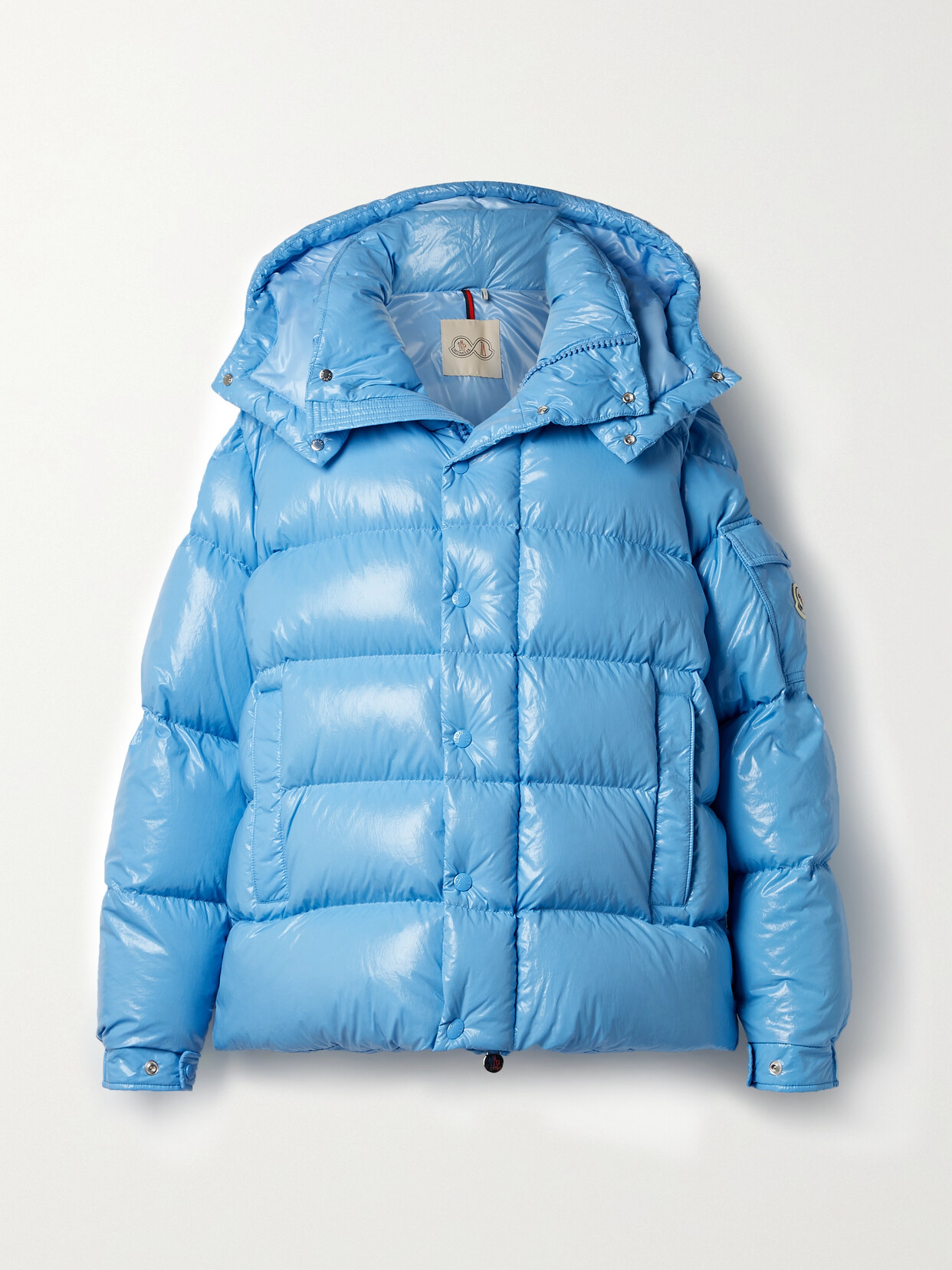 Shop Moncler Maya Quilted Shell Down Jacket In Blue