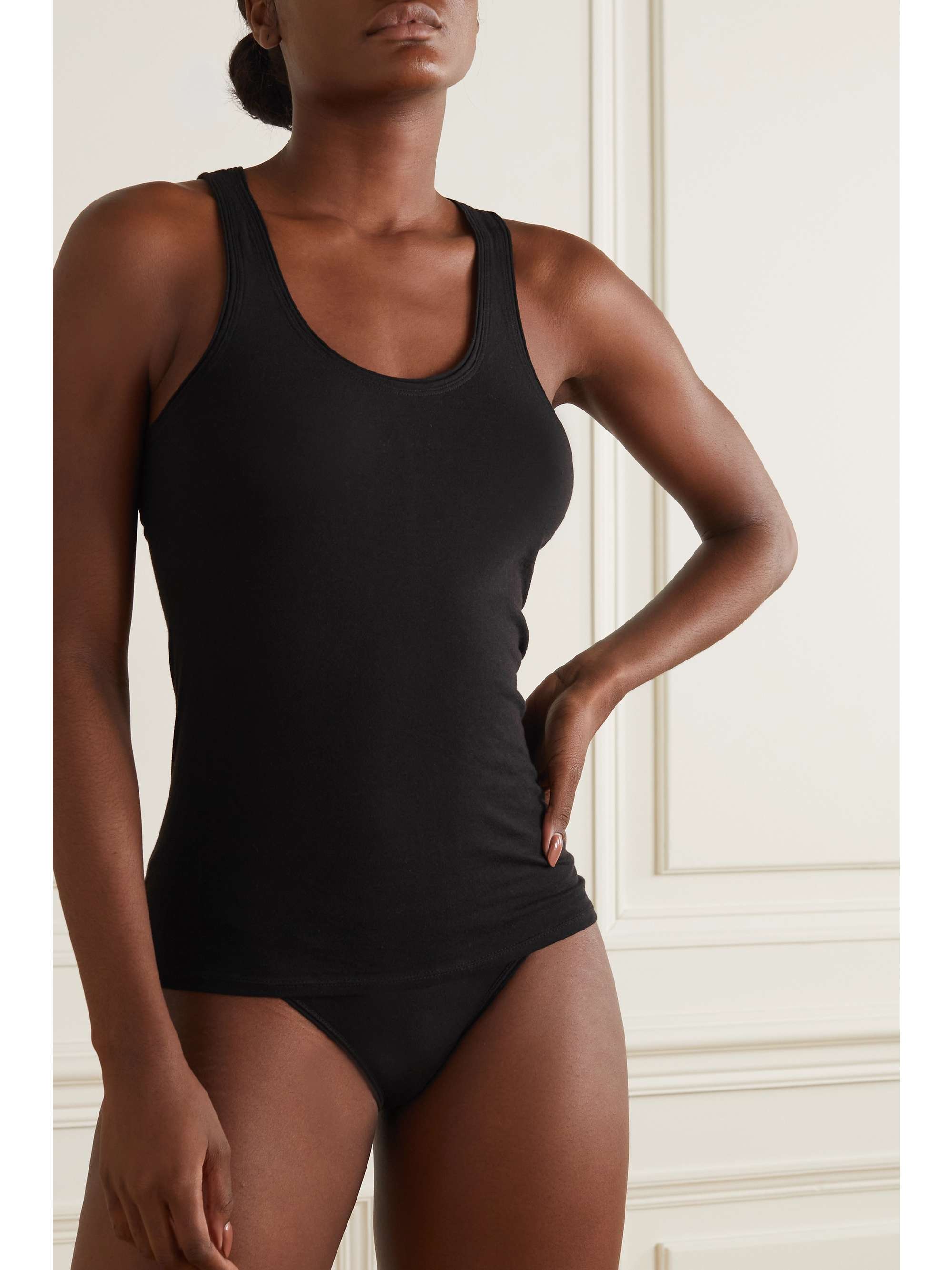 SKIN + NET SUSTAIN set of two organic Pima cotton-jersey tanks