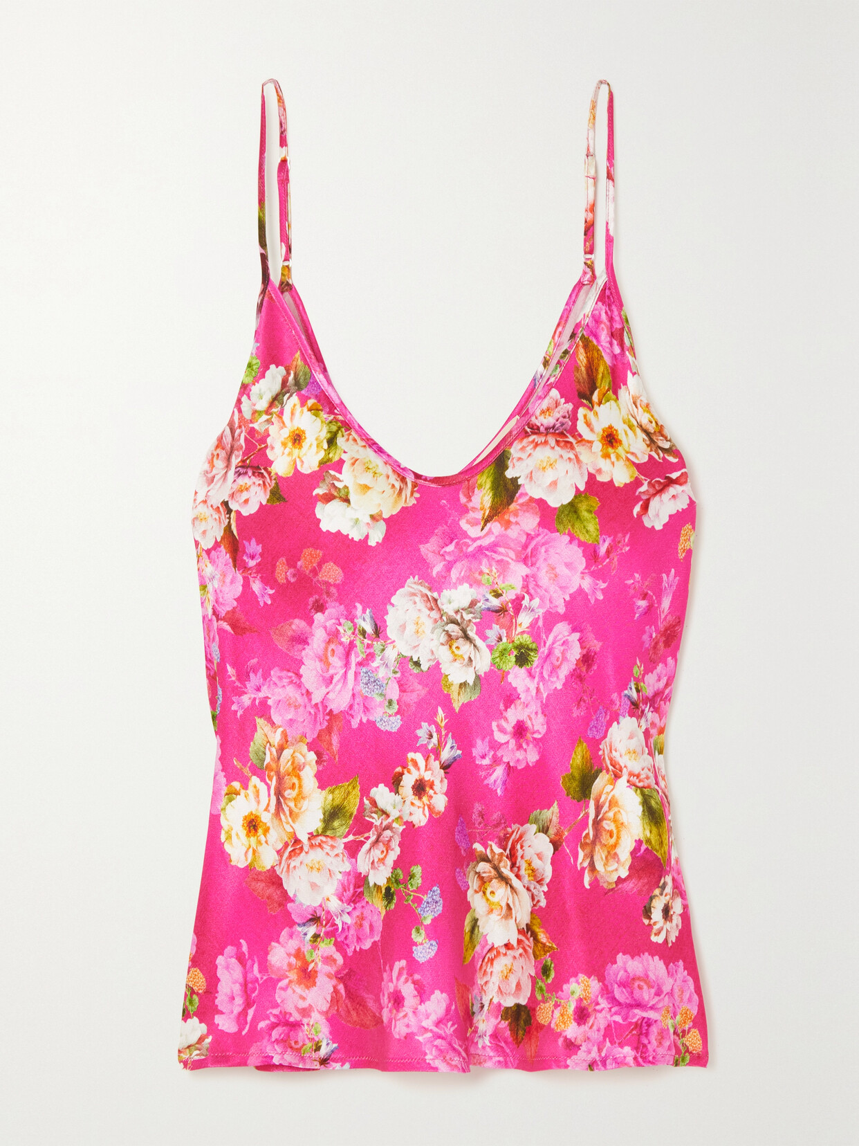 L'Agence - Lexi Floral-print Satin Camisole - Pink