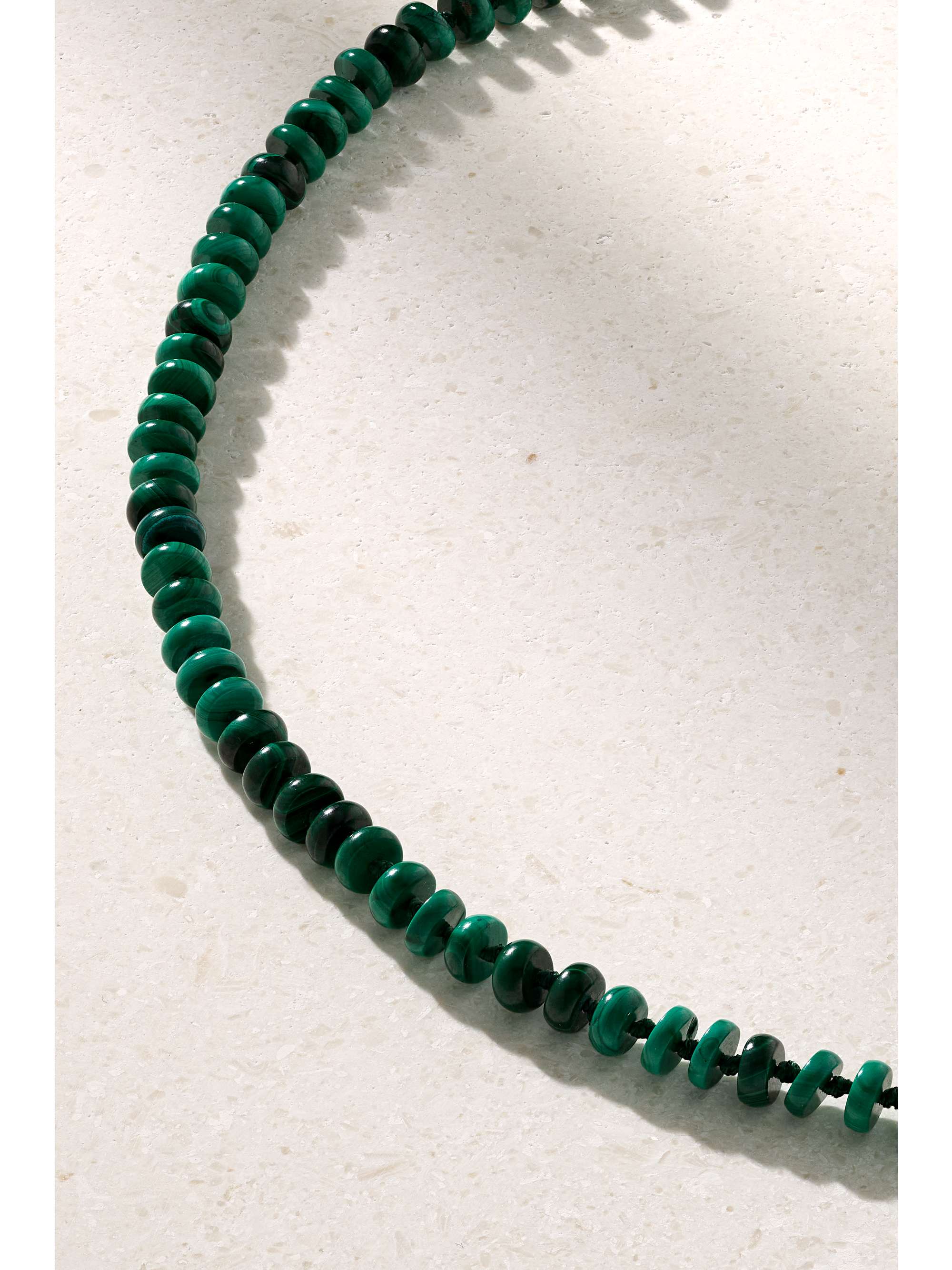 SORELLINA 18-karat gold malachite diamond necklace