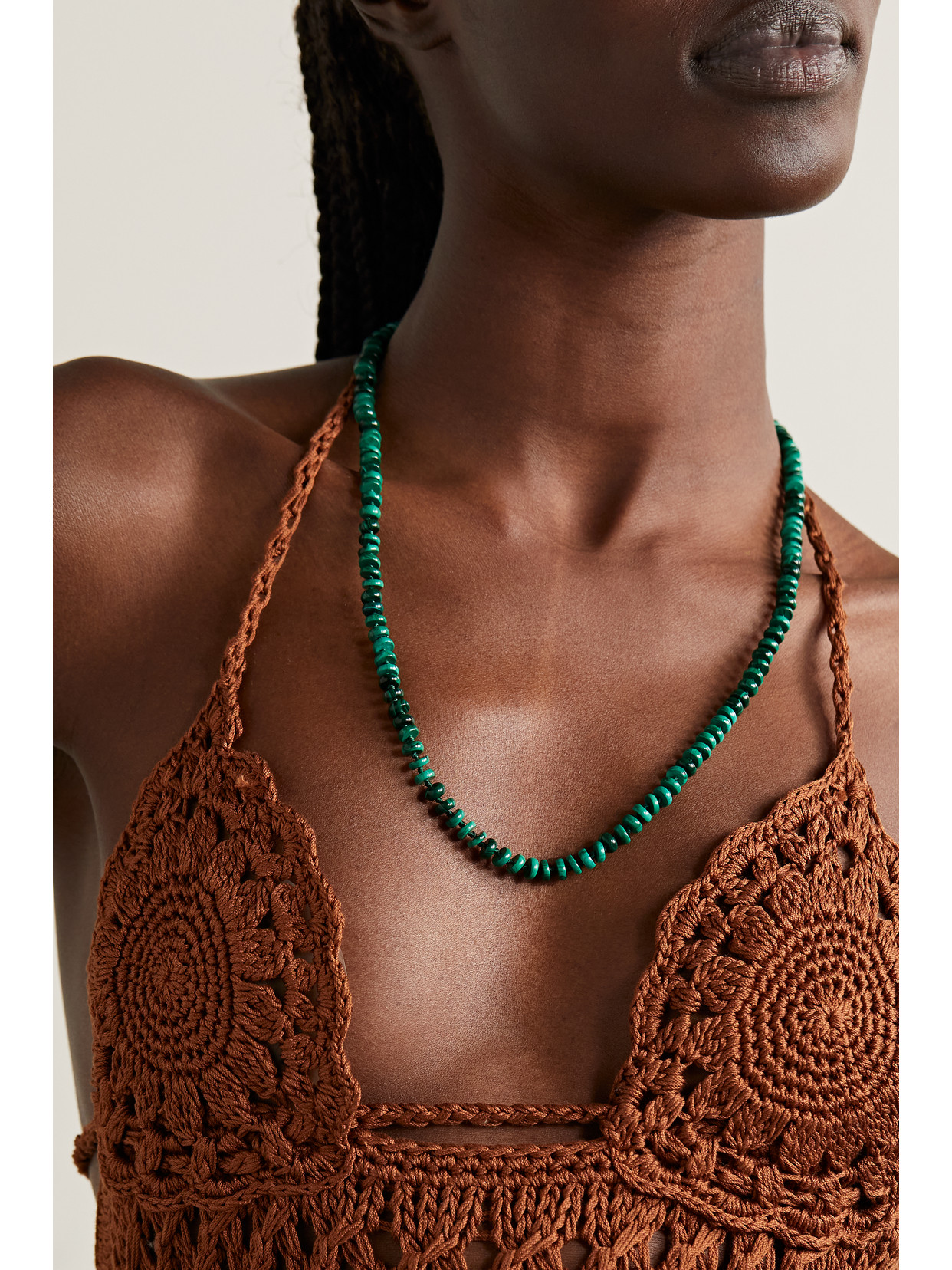 Sorellina 18-karat Gold Malachite Diamond Necklace In Gold