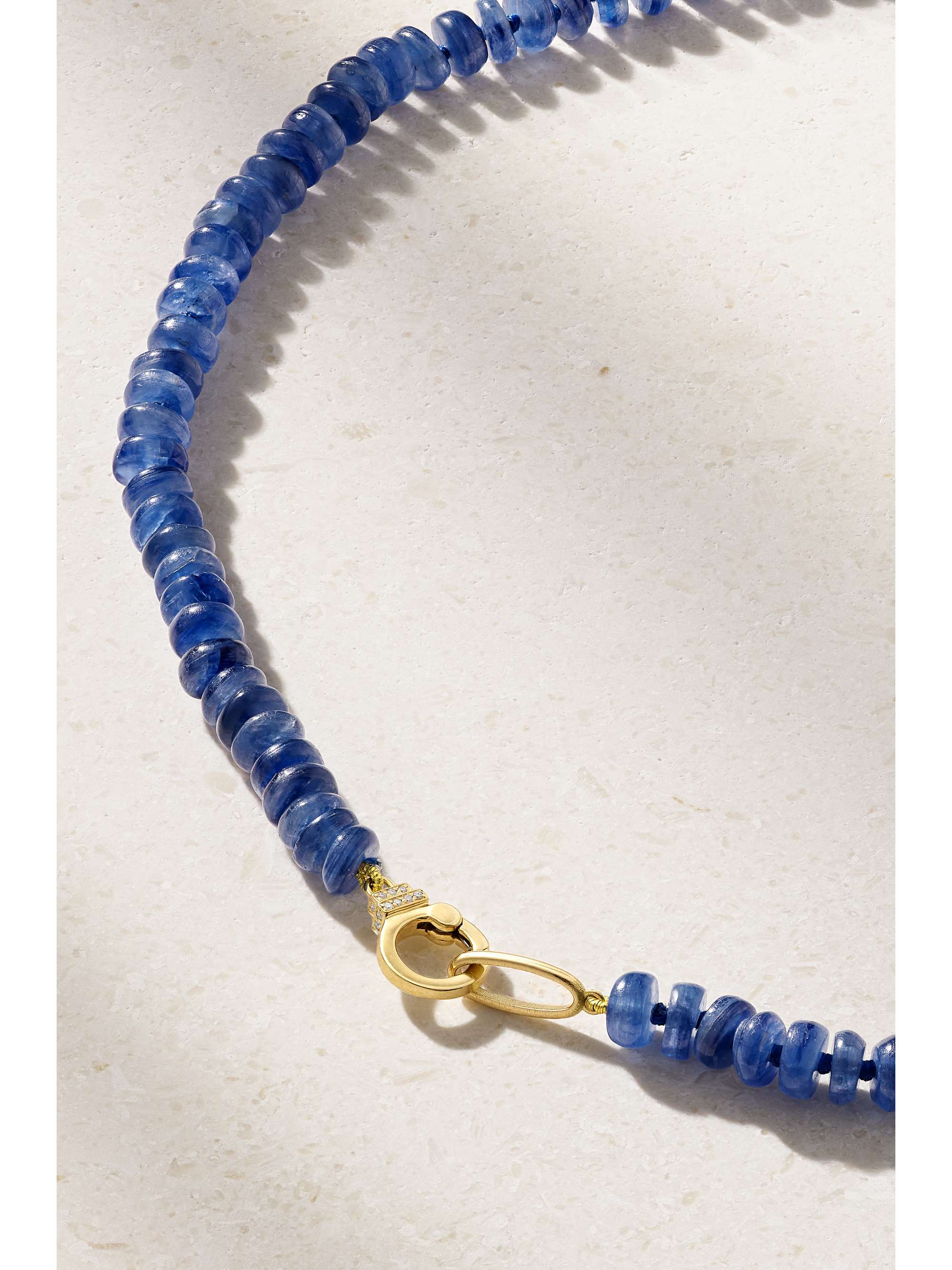 SORELLINA 18-karat gold malachite diamond necklace