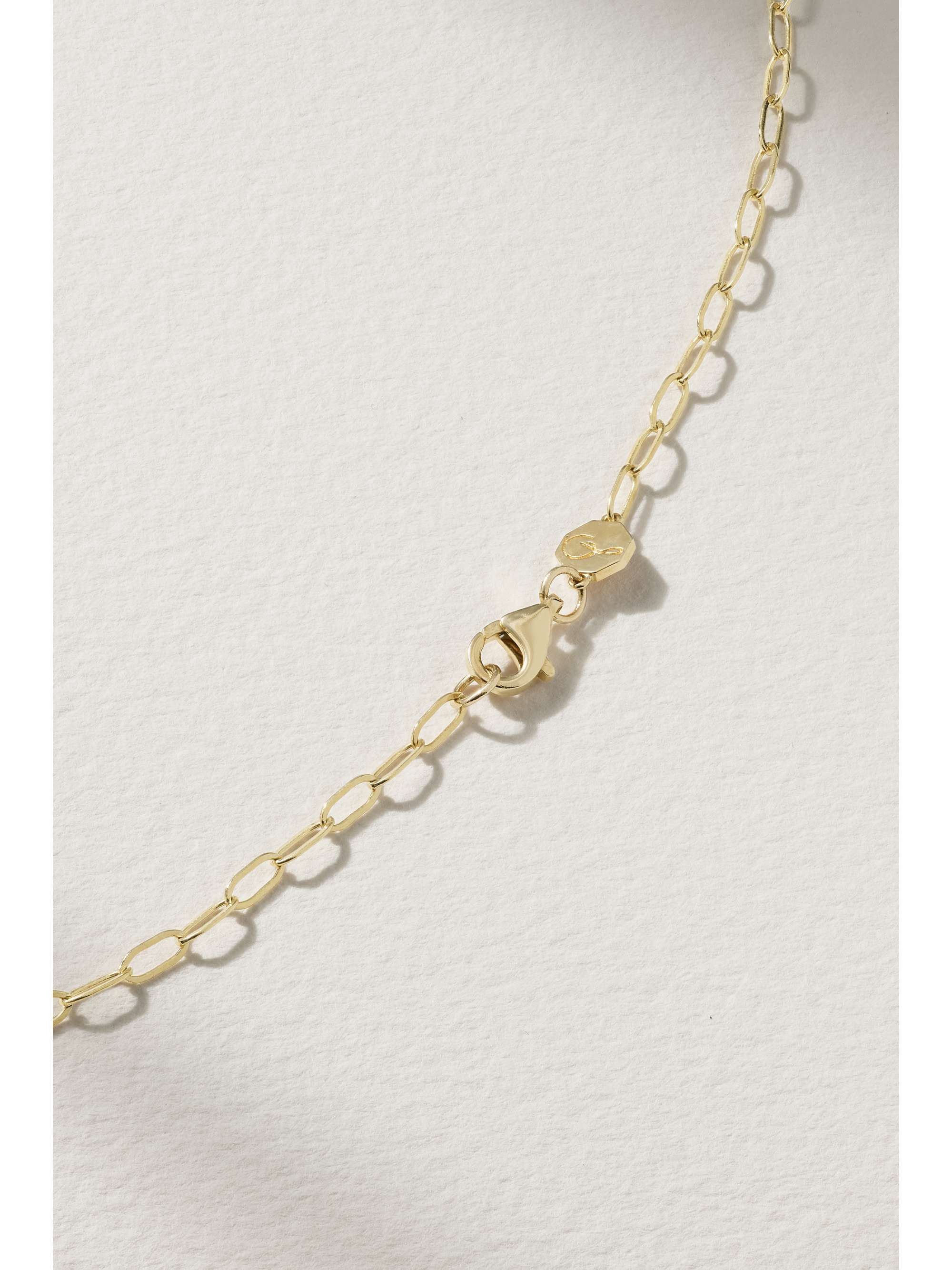SORELLINA Mini Monroe 18-karat gold, malachite and sapphire necklace