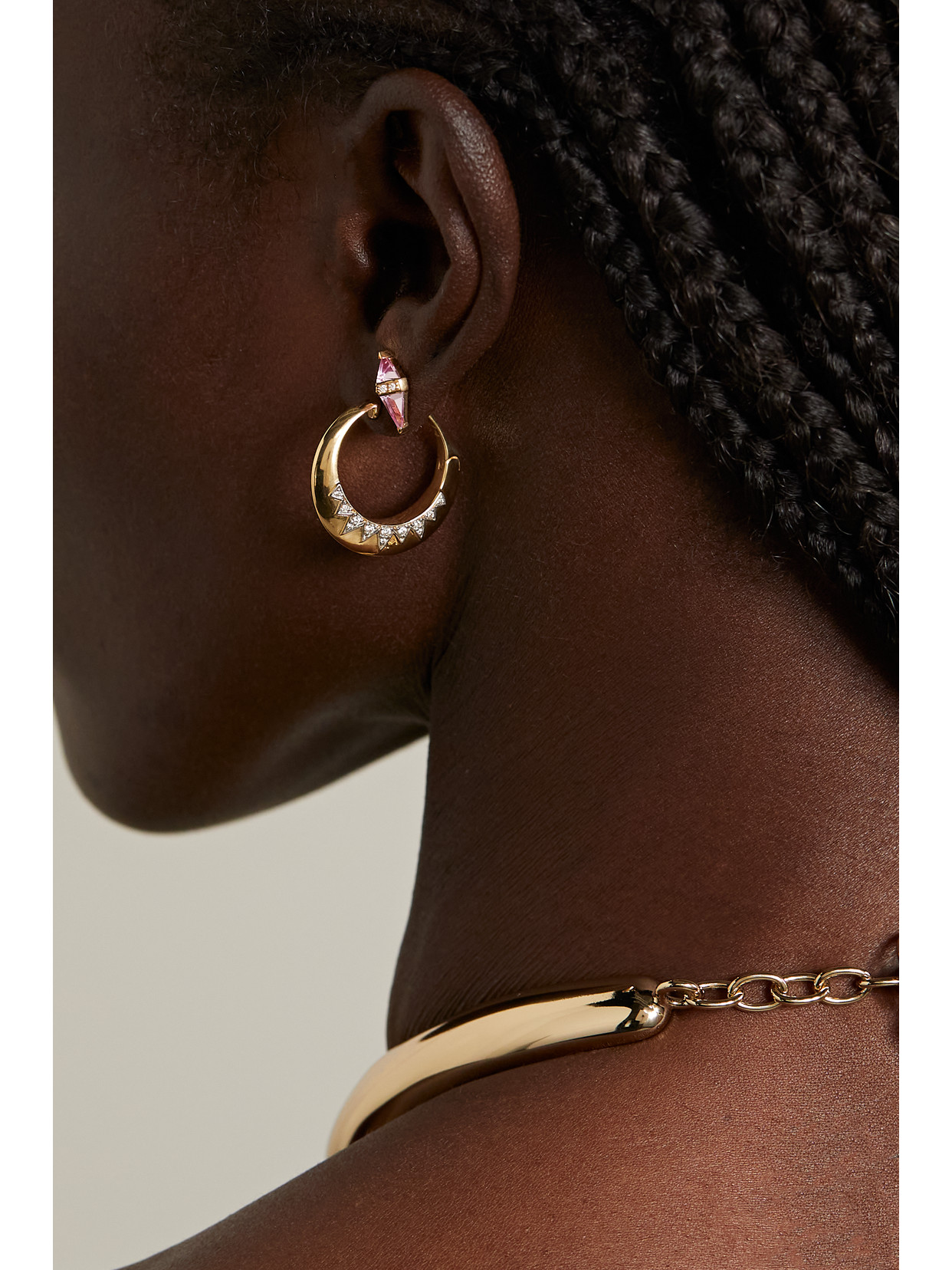 Sorellina Pietra 18-karat Gold, Topaz And Diamond Earrings In Gold