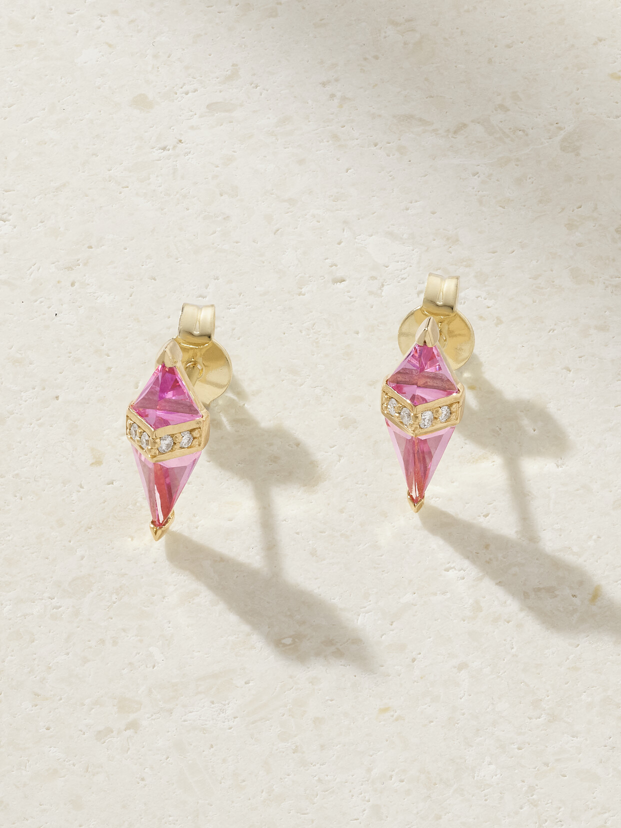 Sorellina Pietra 18-karat Gold, Topaz And Diamond Earrings