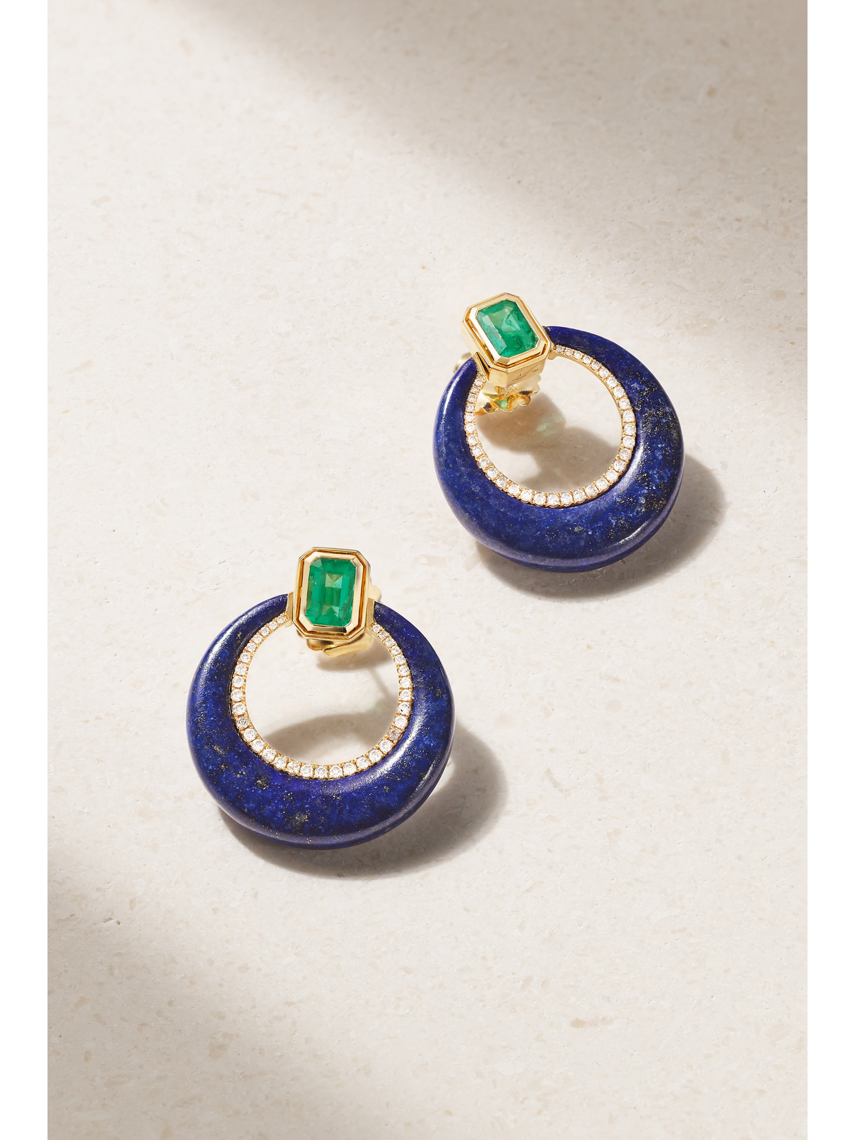 SORELLINA - Door Knocker 18-karat Gold Multi-stone Earrings - One size