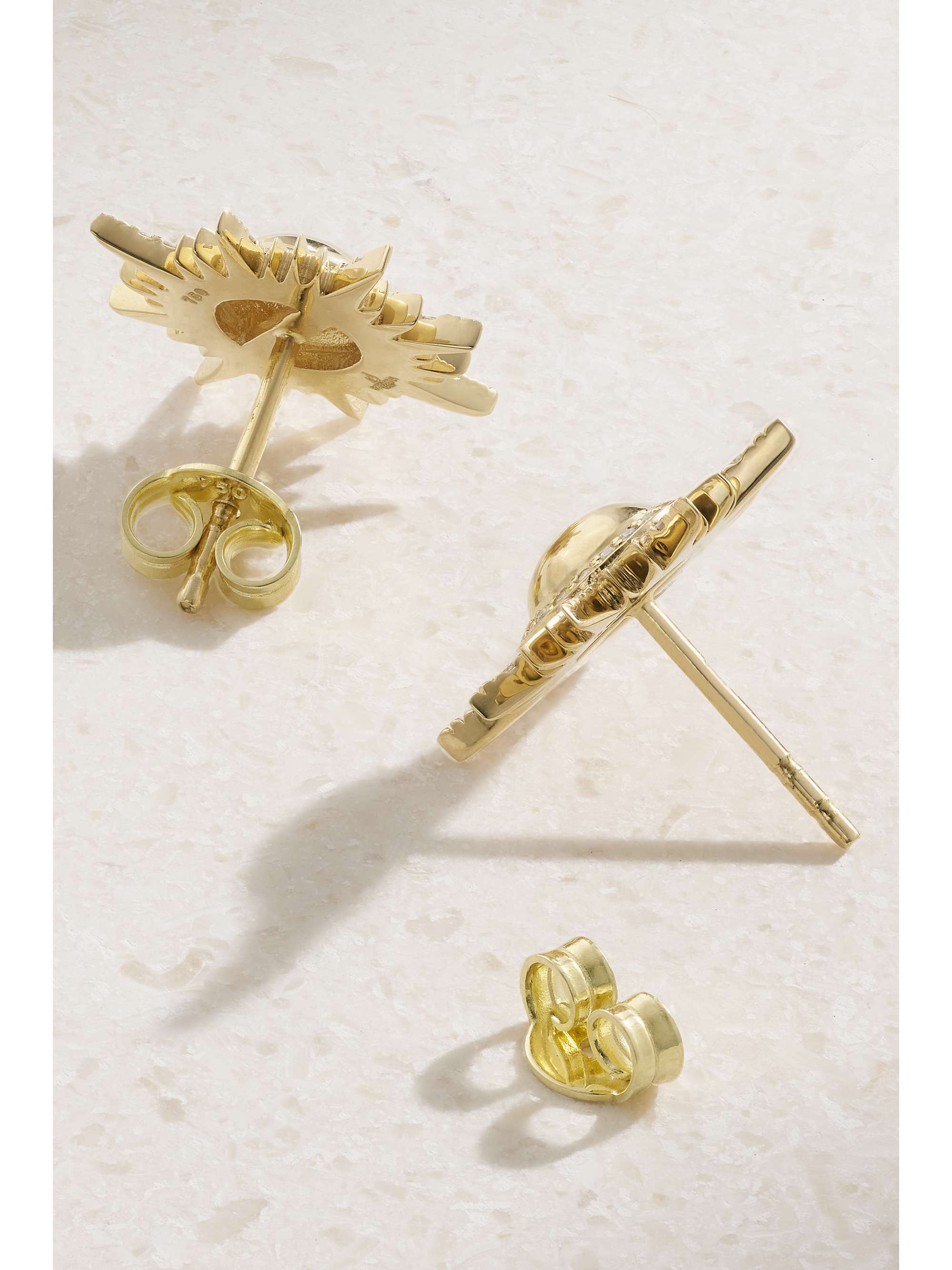 SORELLINA Il Sole 18-karat gold diamond earrings