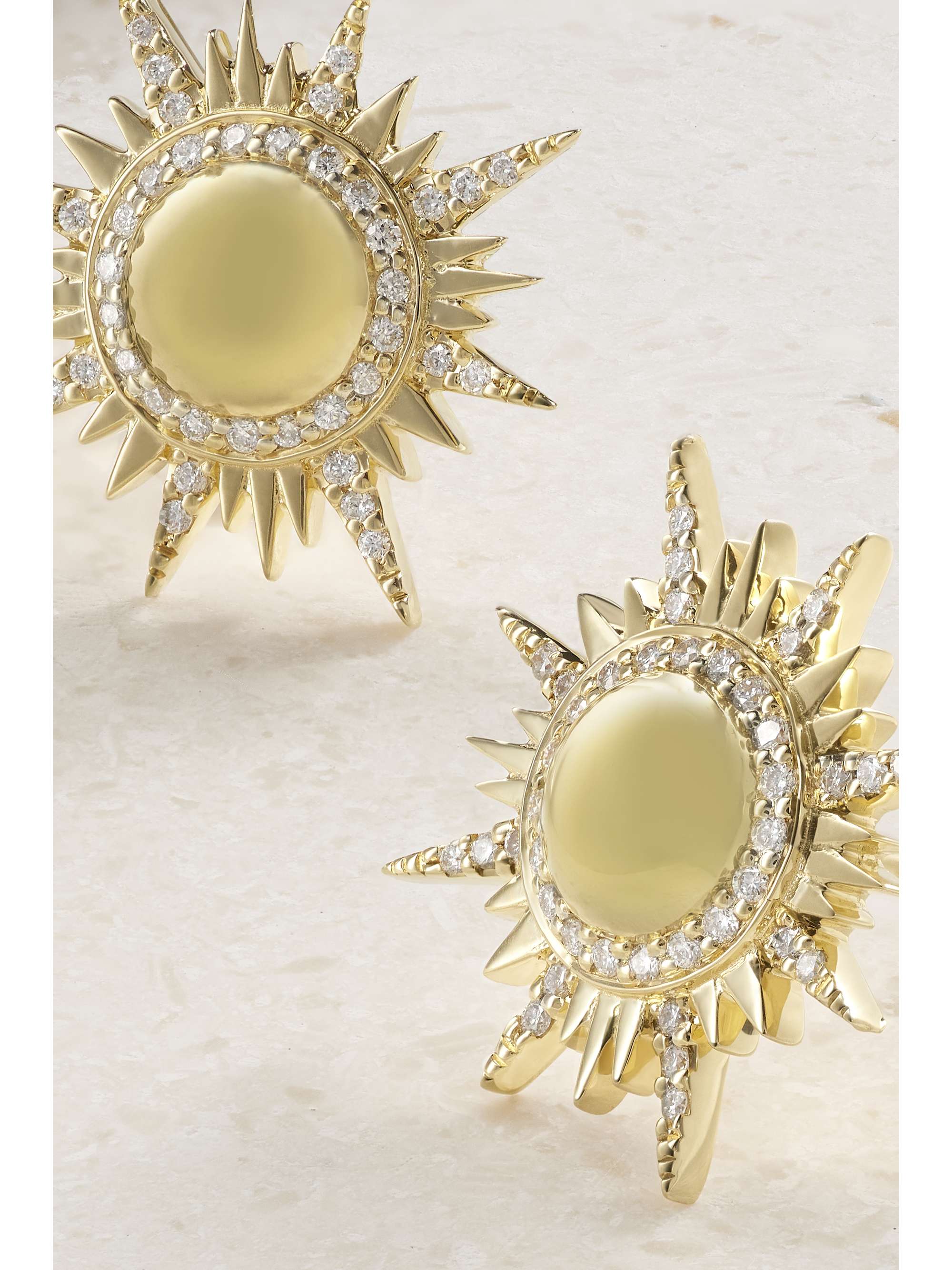 SORELLINA Il Sole 18-karat gold diamond earrings