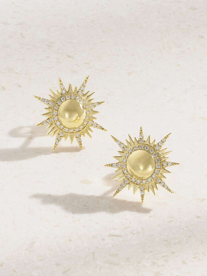 Sorellina Il Sole 18-karat Gold Diamond Earrings