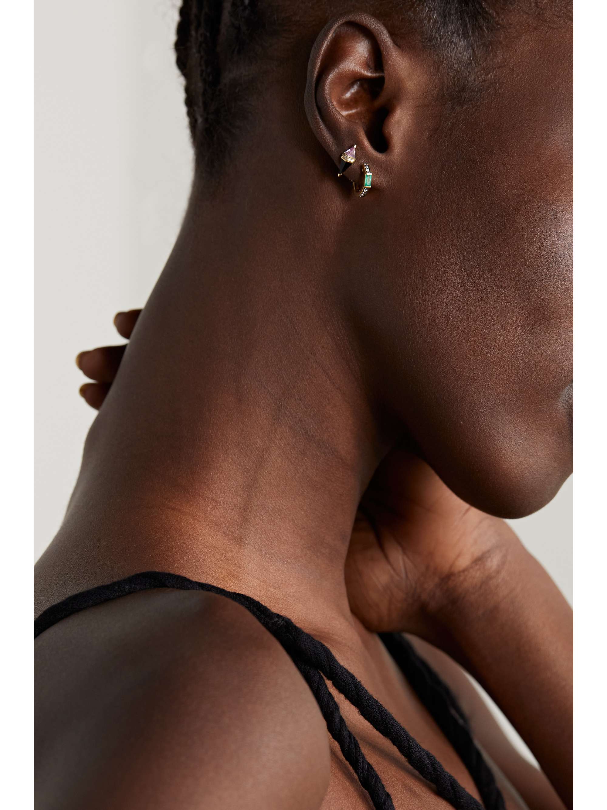 SORELLINA Pietra 18-karat gold multi-stone earrings