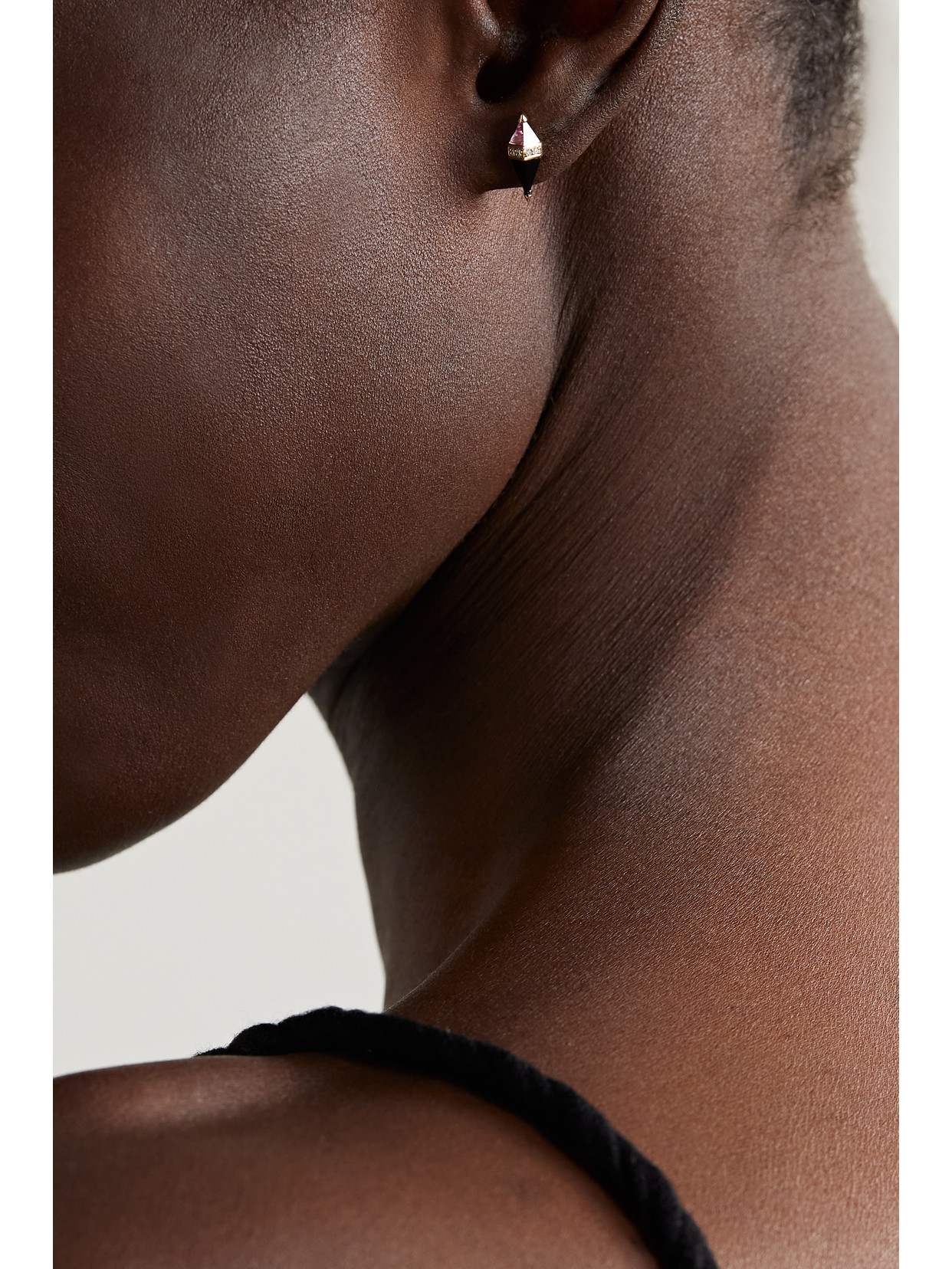 Sorellina Pietra 18-karat Gold Multi-stone Earrings In Black