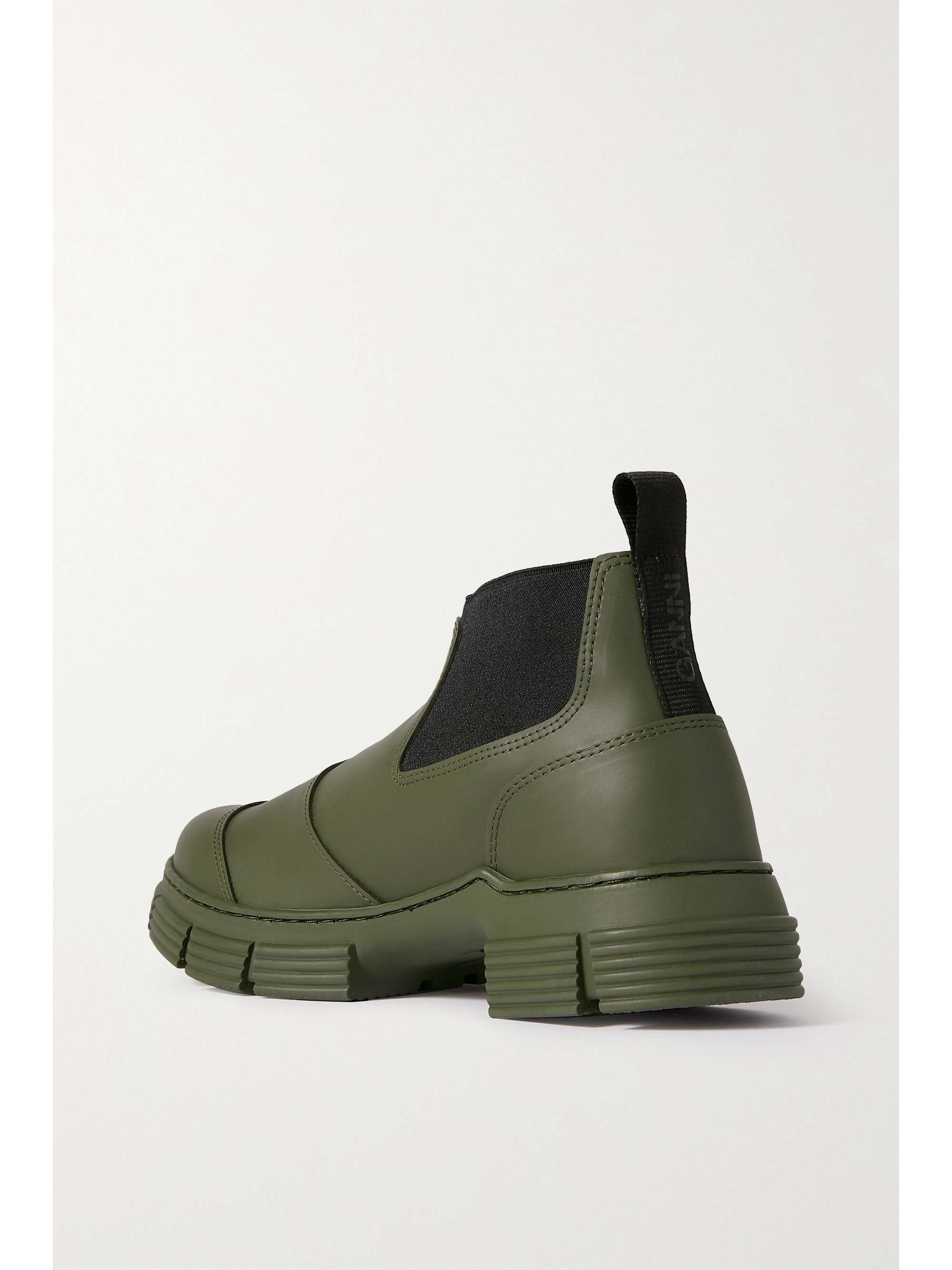 GANNI Recycledrubber ankle boots NETAPORTER