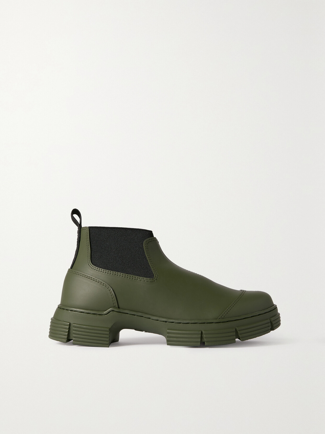 GANNI - Recycled-rubber Ankle Boots - Green