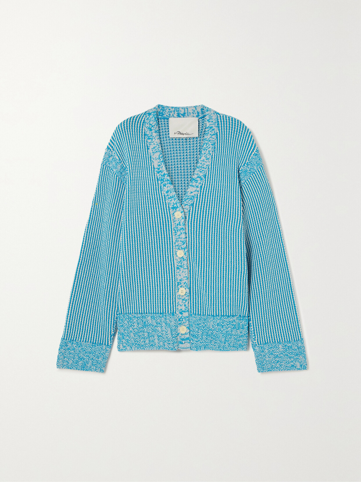 3.1 Phillip Lim - Oversized Striped Cotton-blend Cardigan - Blue