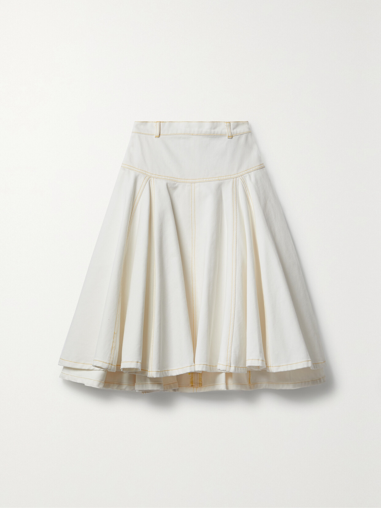 3.1 Phillip Lim - Pleated Denim Skirt - White