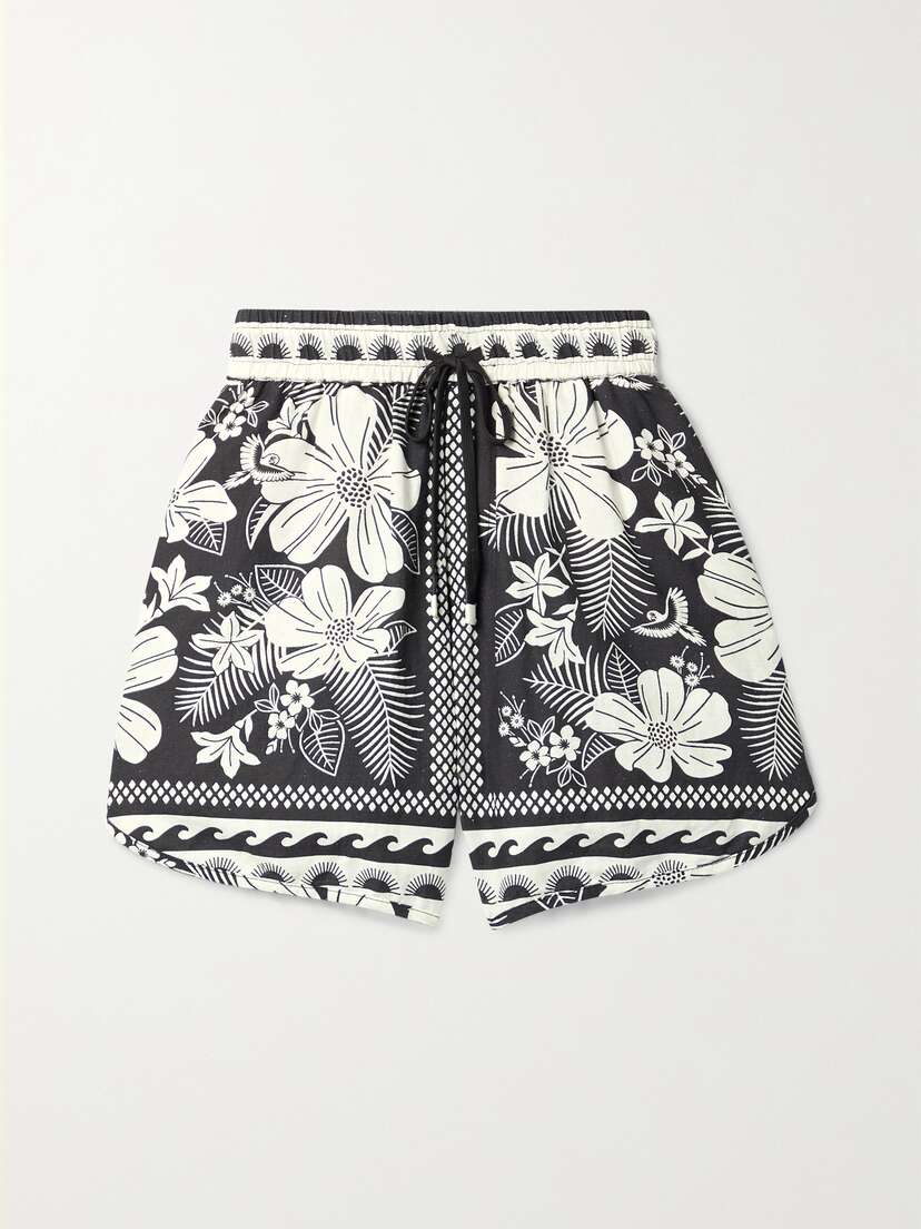Farm Rio Printed Linen-blend Shorts