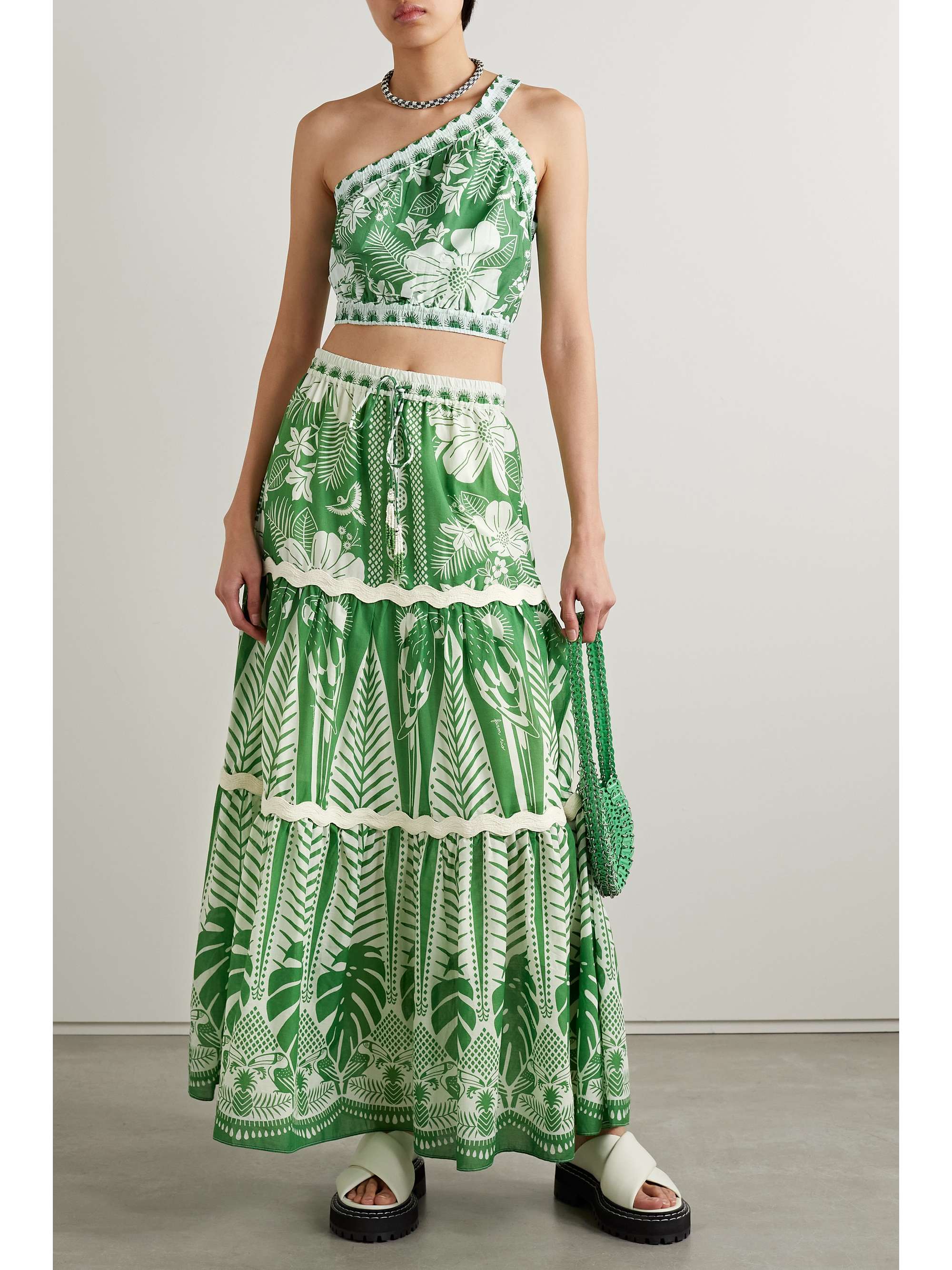 farm rio tiered maxi skirt