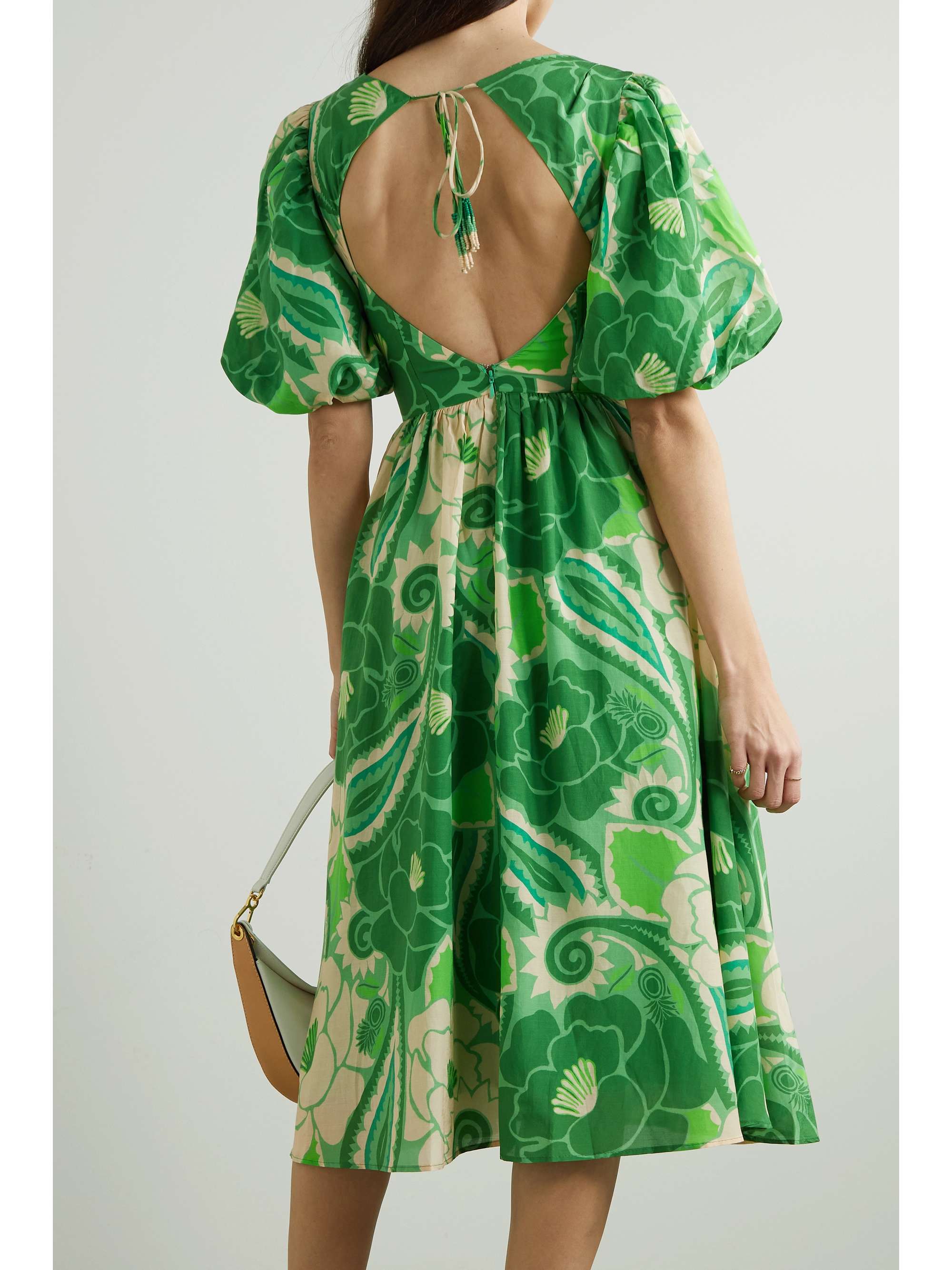 FARM RIO Tropical Groove floral-print cotton-blend midi dress