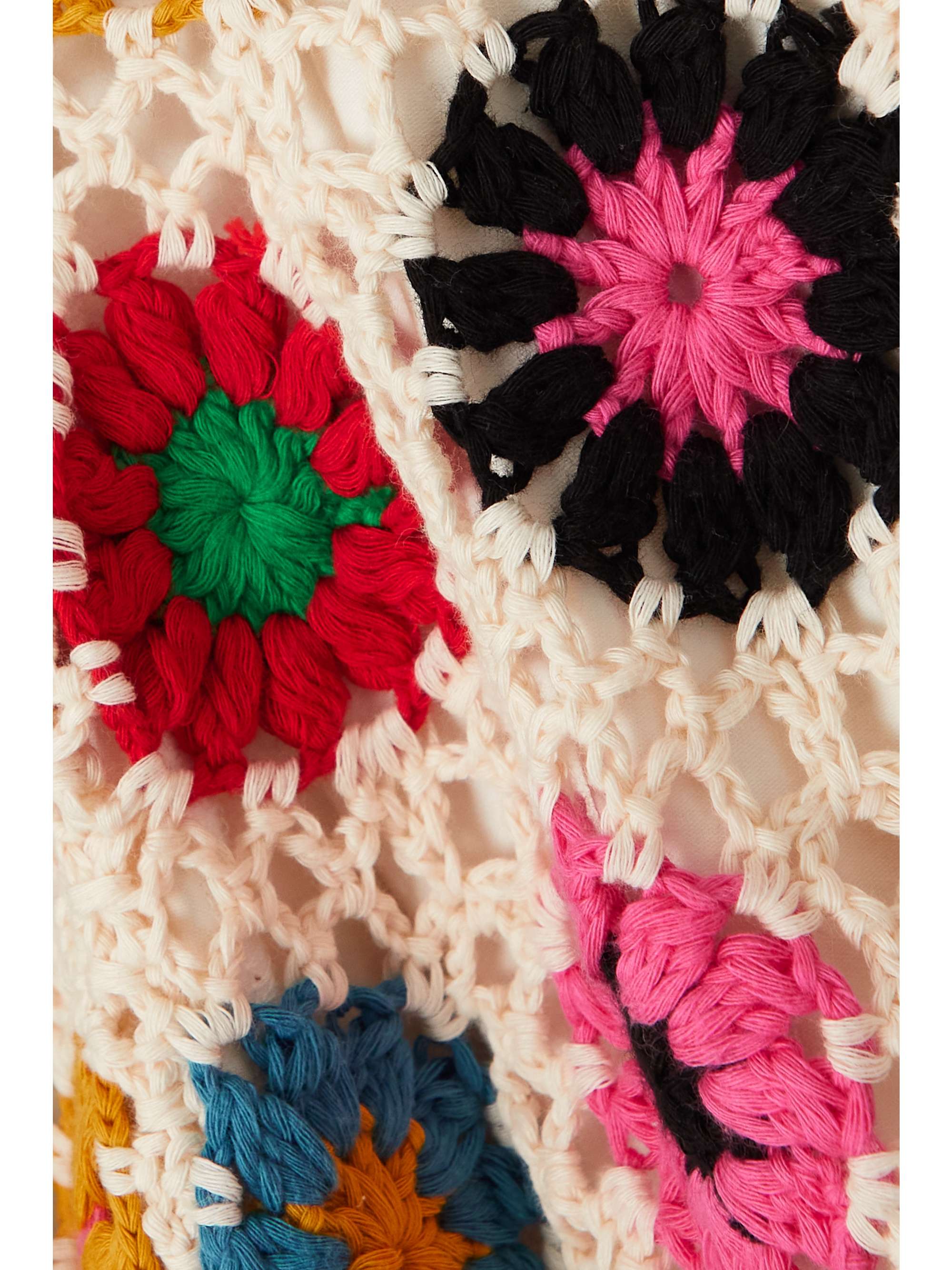 FARM RIO Crocheted cotton shorts
