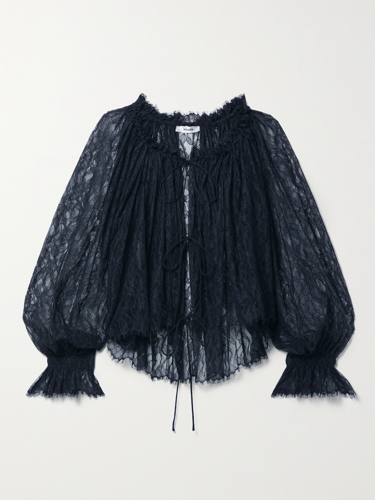 Interior - Panos Lace Blouse - Blue