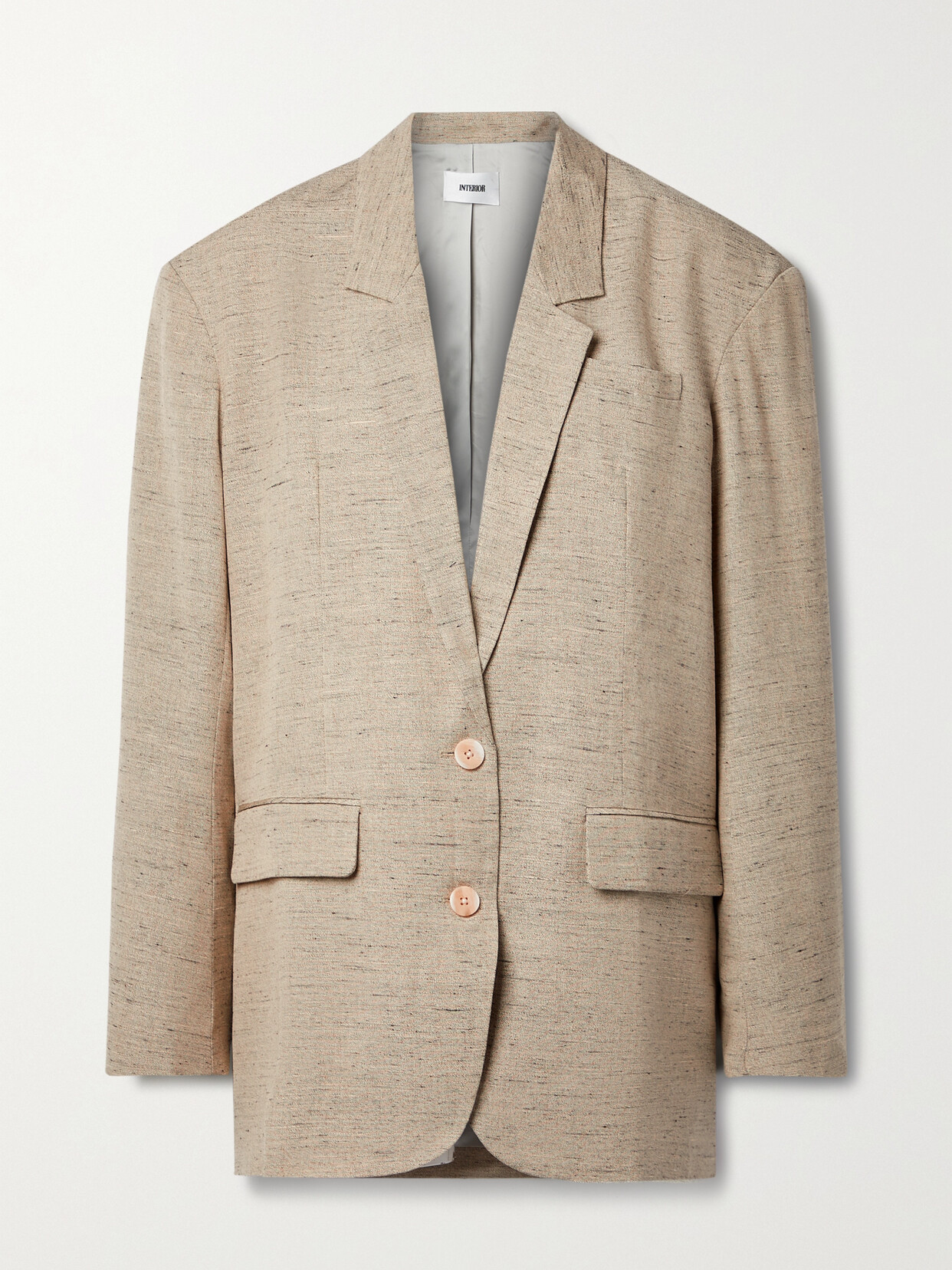 Interior - Damien Woven Blazer - Neutrals