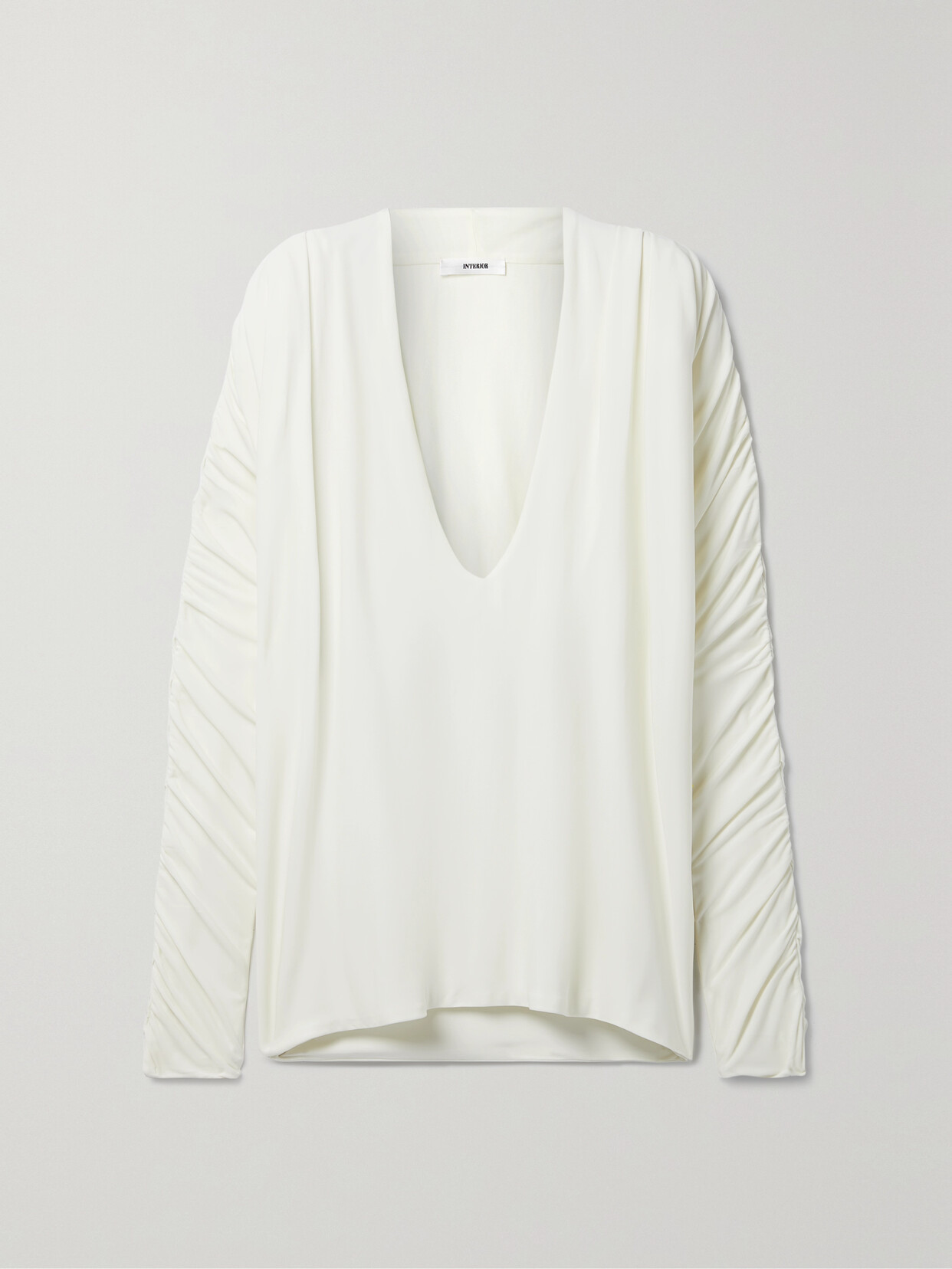 Interior Sidney Ruched Jersey Top