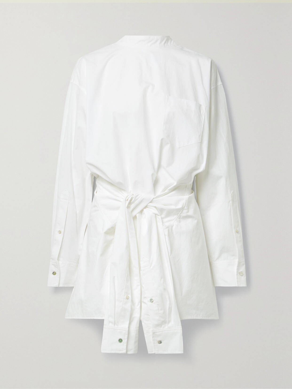 Interior - Caleb Cotton-poplin Mini Shirt Dress - Off-white