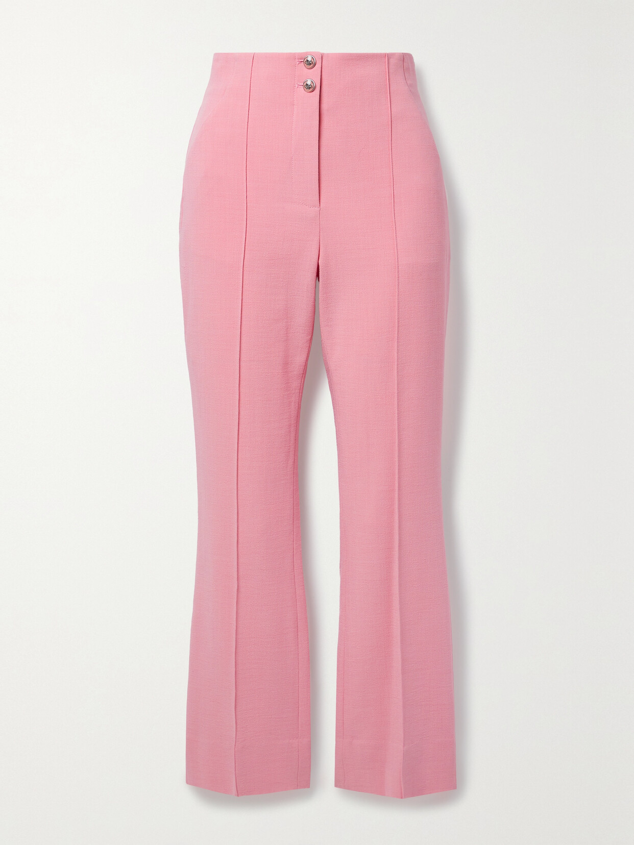 Veronica Beard - Kean Cropped Crepe Flared Pants - Pink