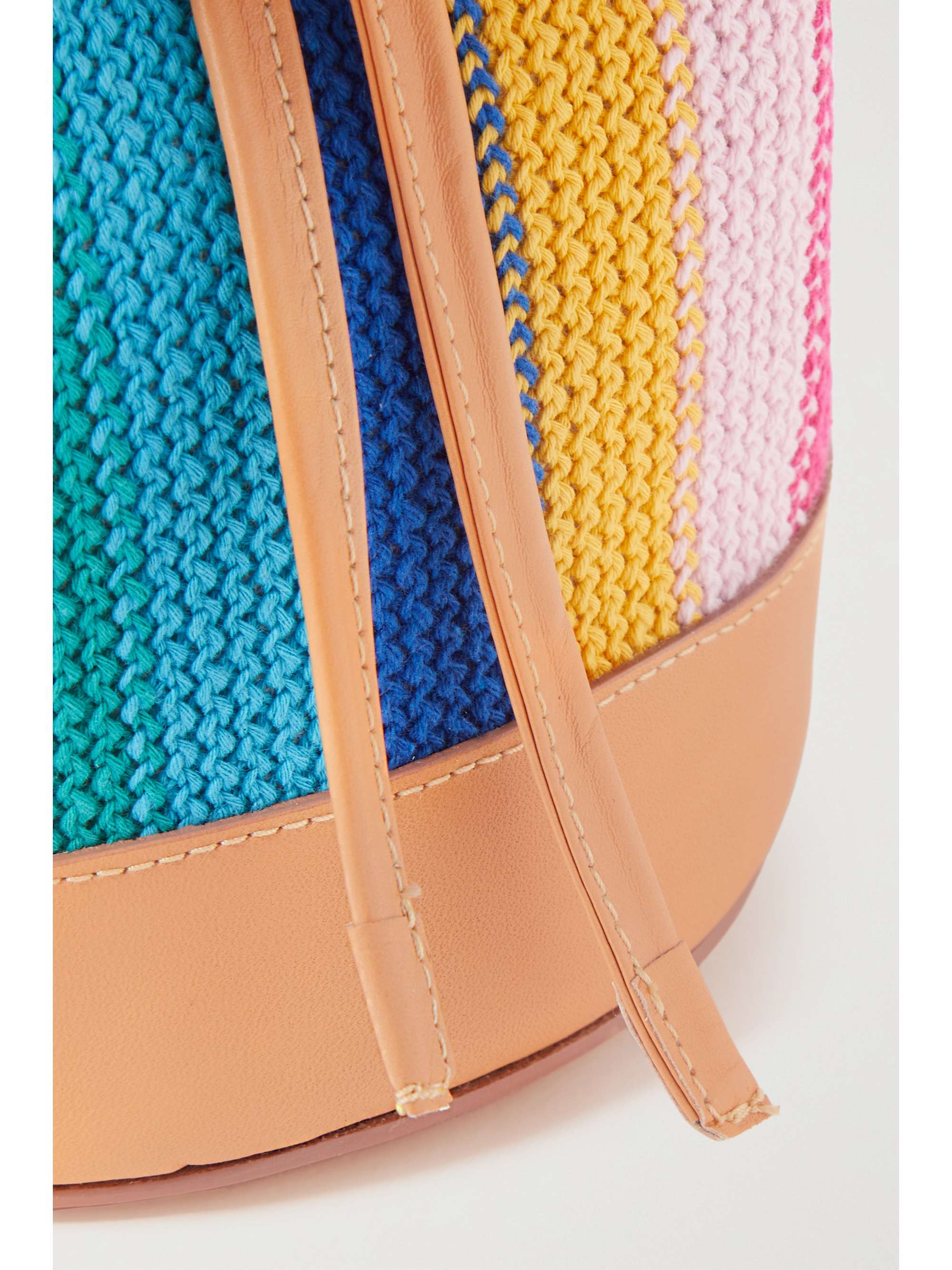 LA DOUBLEJ Sac seau en toile de coton à finitions en cuir