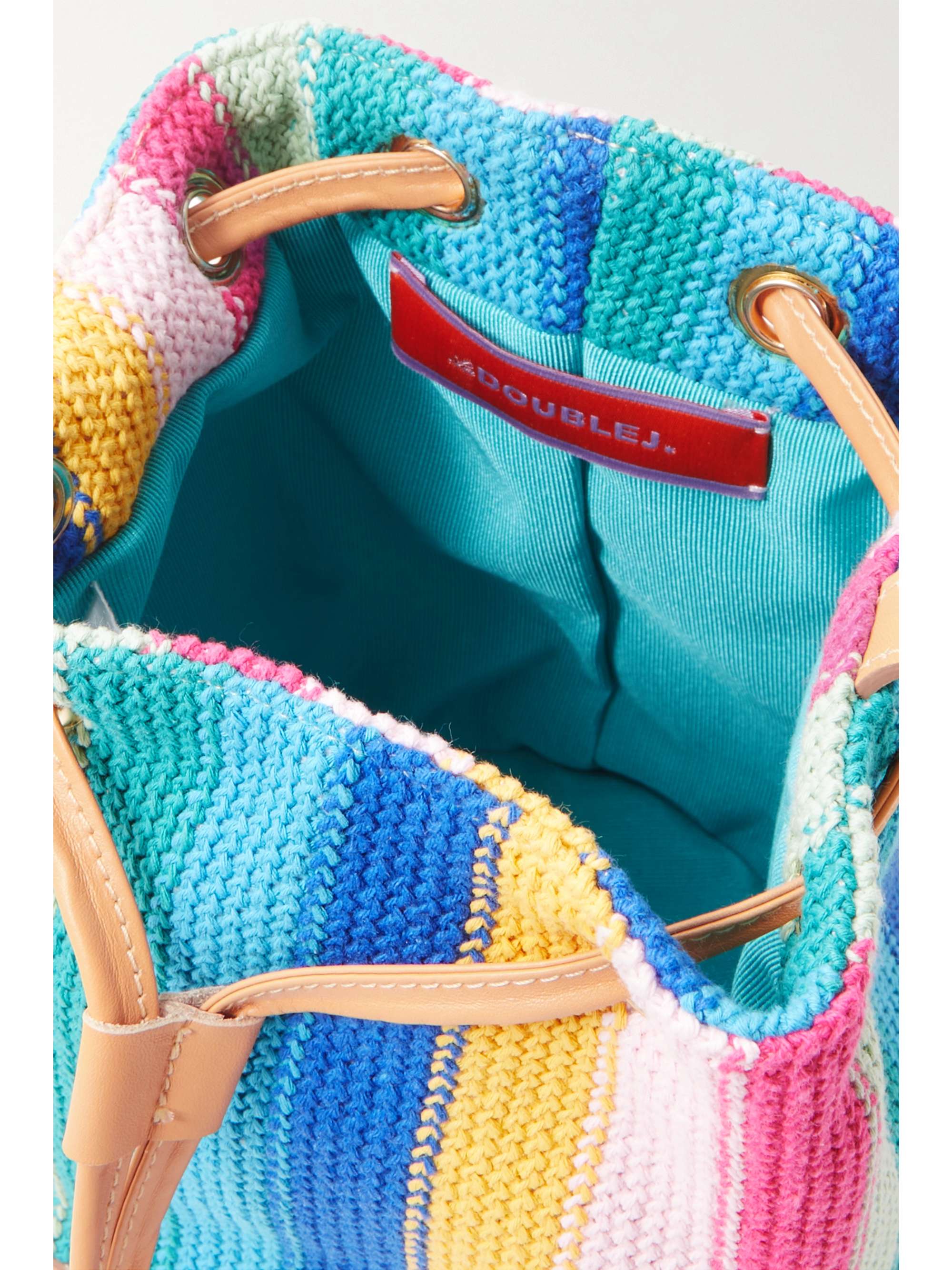 LA DOUBLEJ Sac seau en toile de coton à finitions en cuir