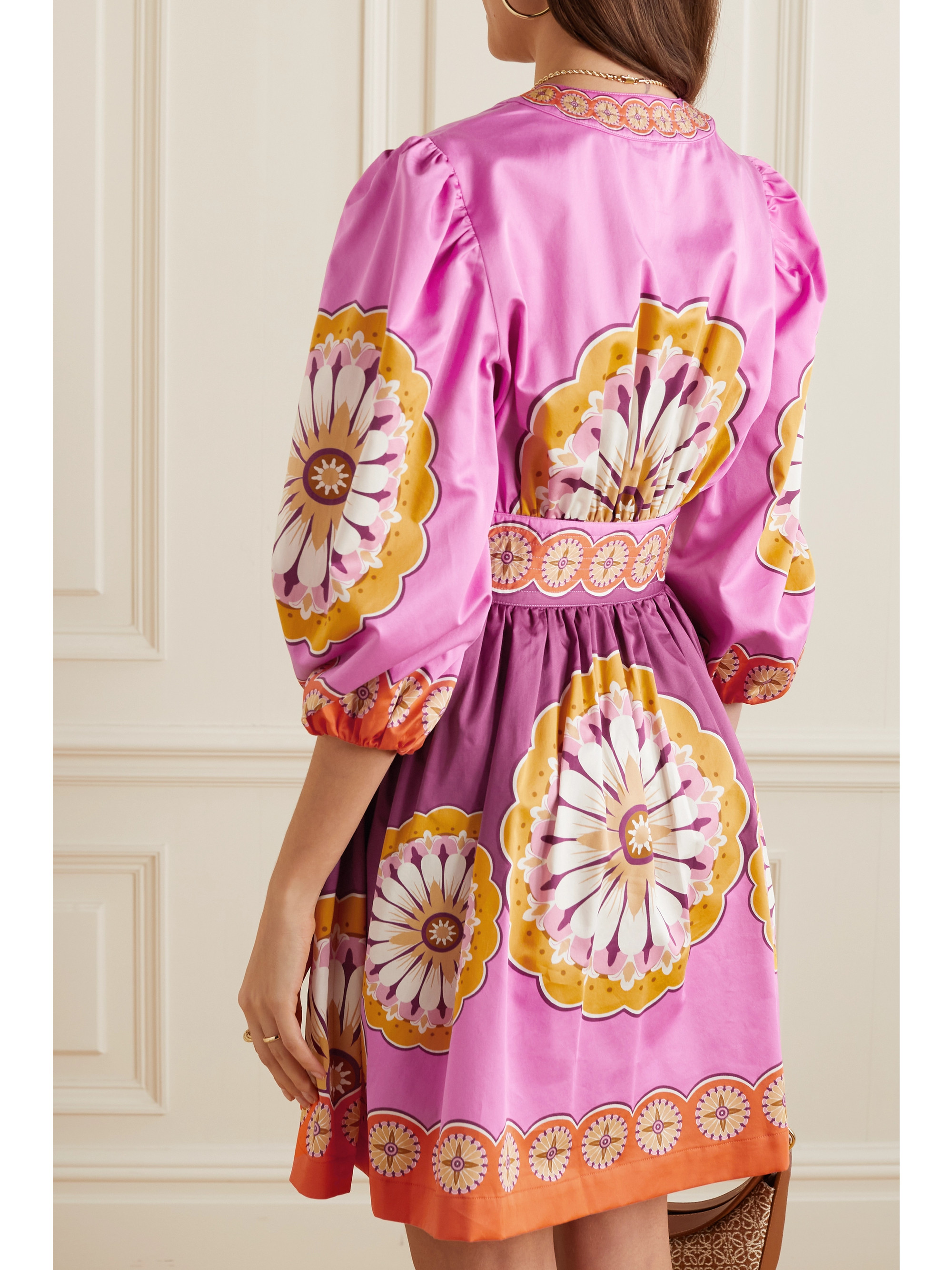 La DoubleJ Margherita floral-print cotton-poplin mini dress thumbnail