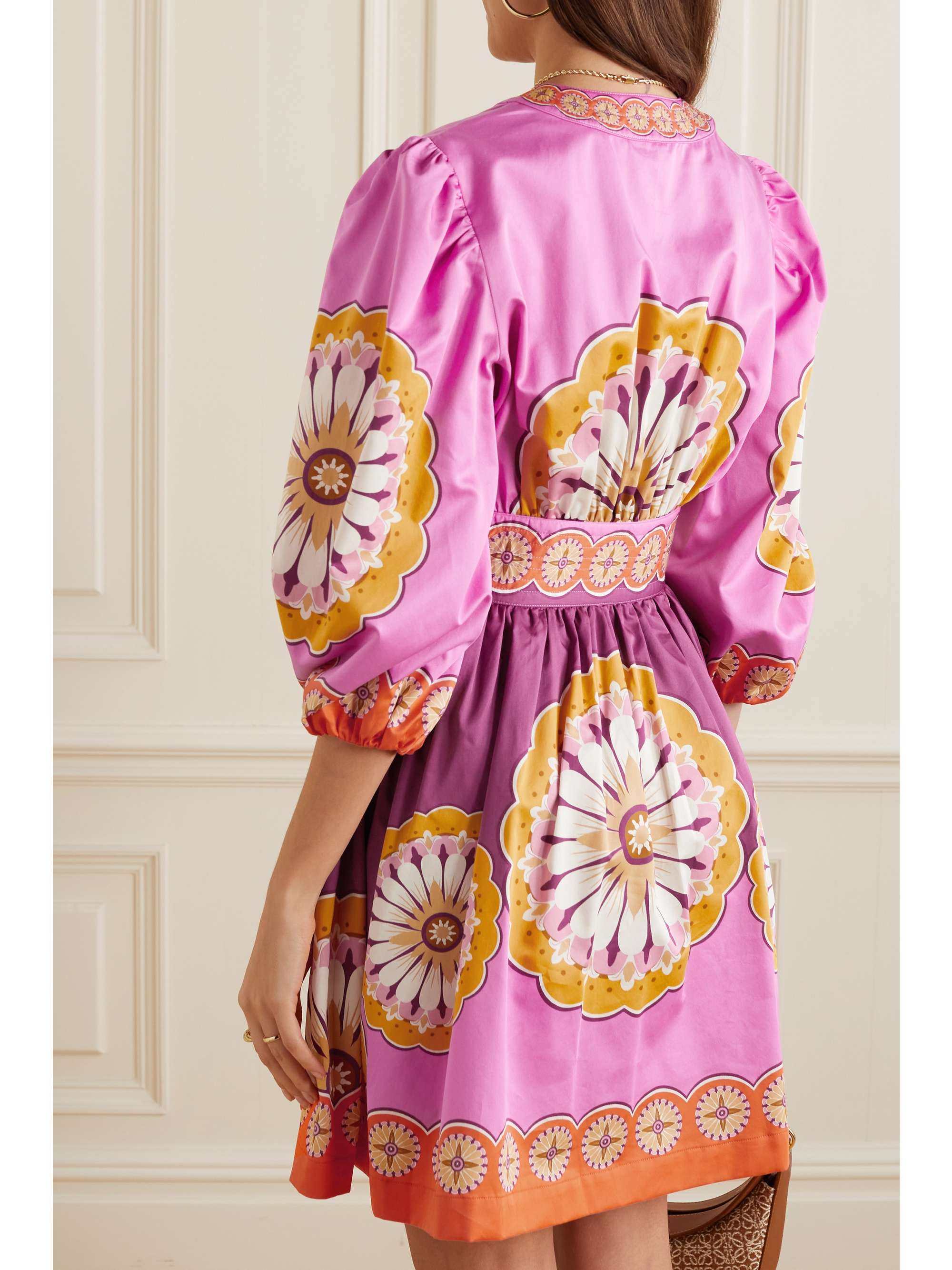 LA DOUBLEJ Margherita floral-print cotton-poplin mini dress