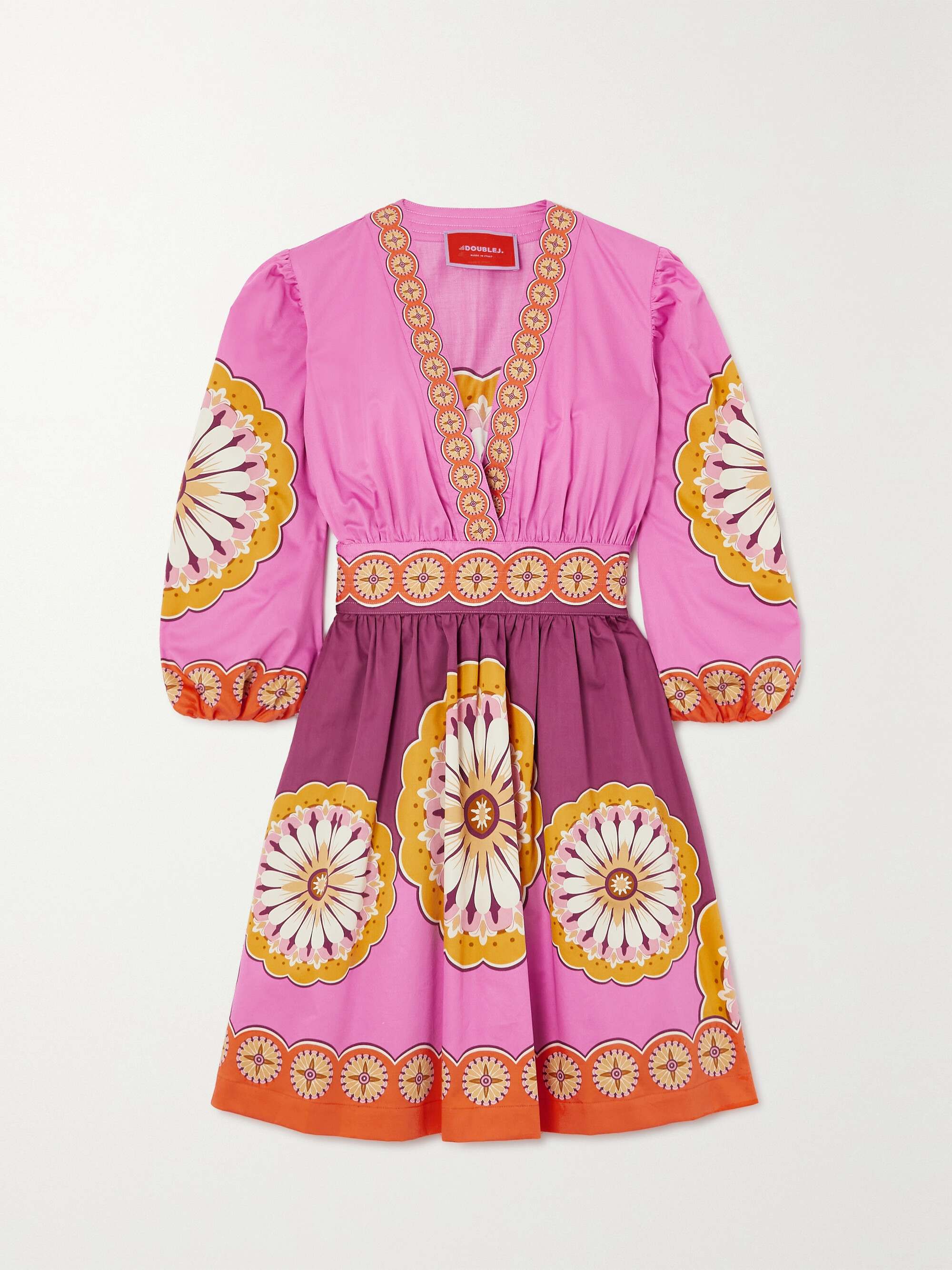 La DoubleJ Margherita floral-print cotton-poplin mini dress thumbnail