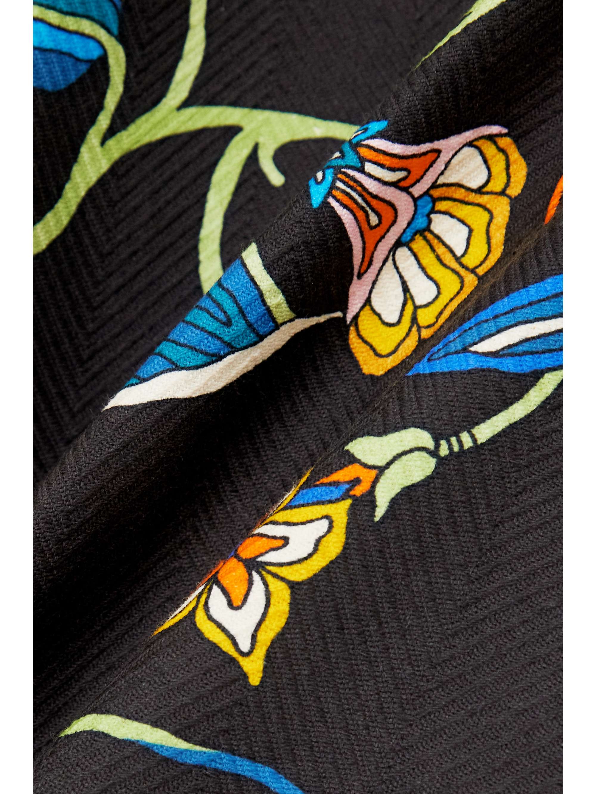 LA DOUBLEJ Printed textured-cotton tunic