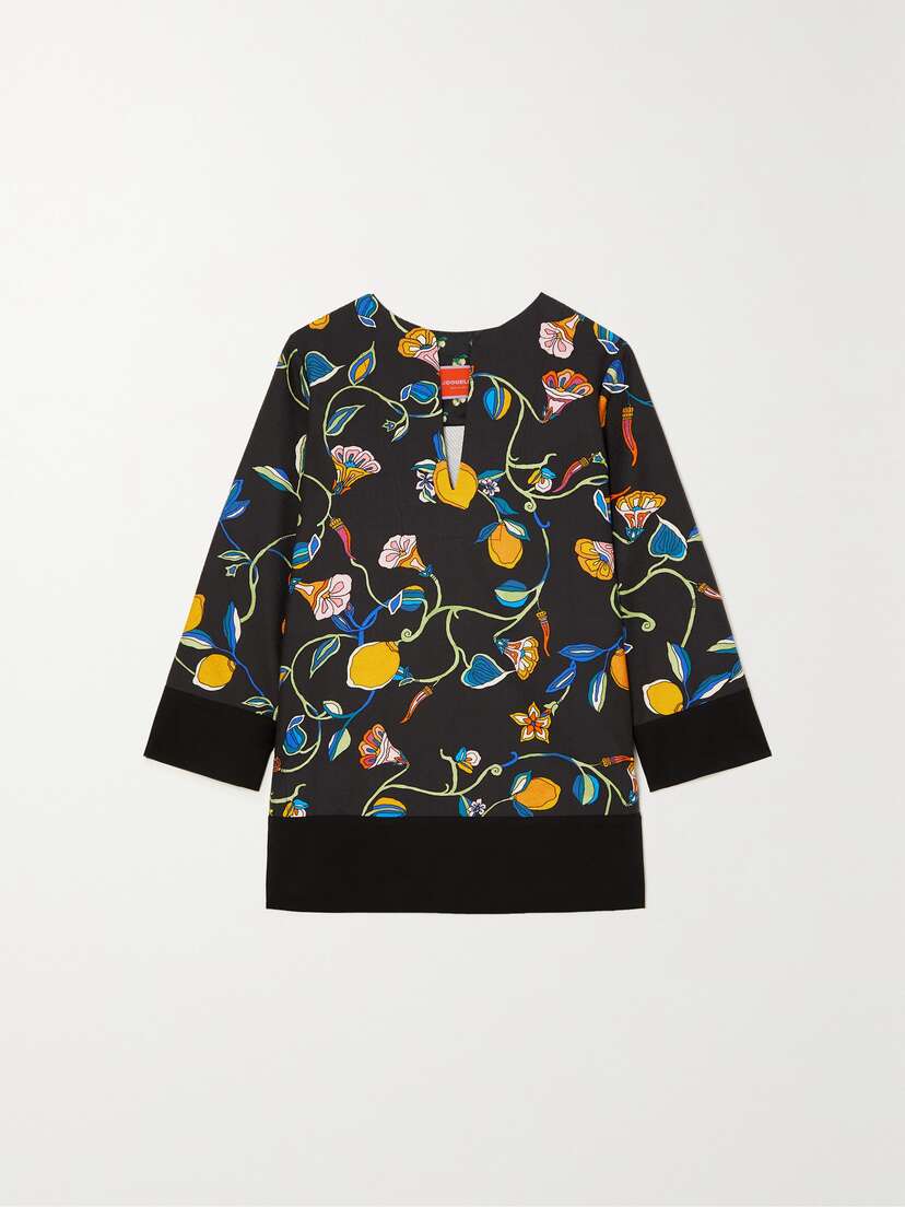 La DoubleJ Printed Textured-cotton Tunic - x large