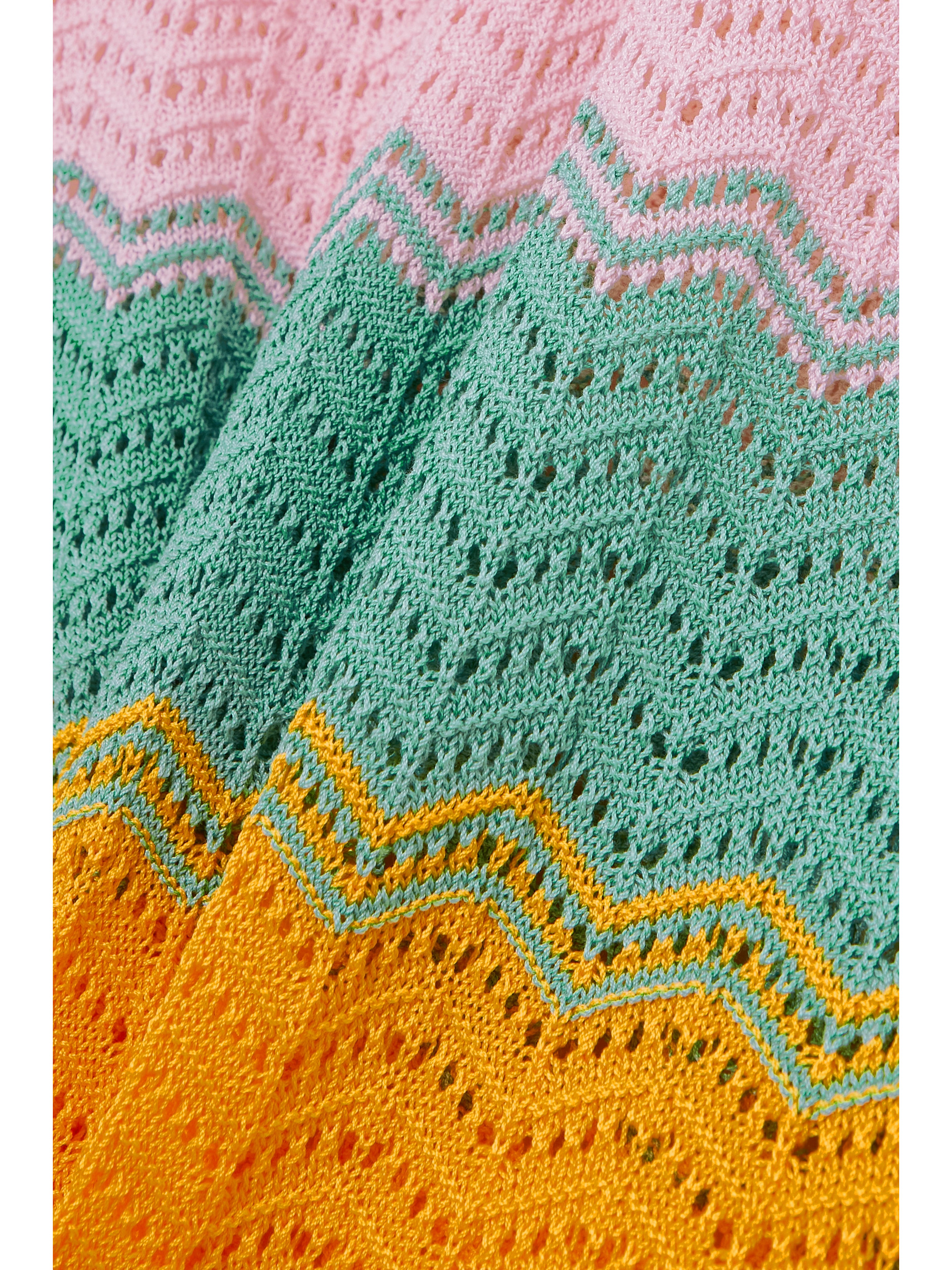 La DoubleJ Salty Skin striped crocheted cotton maxi dress thumbnail
