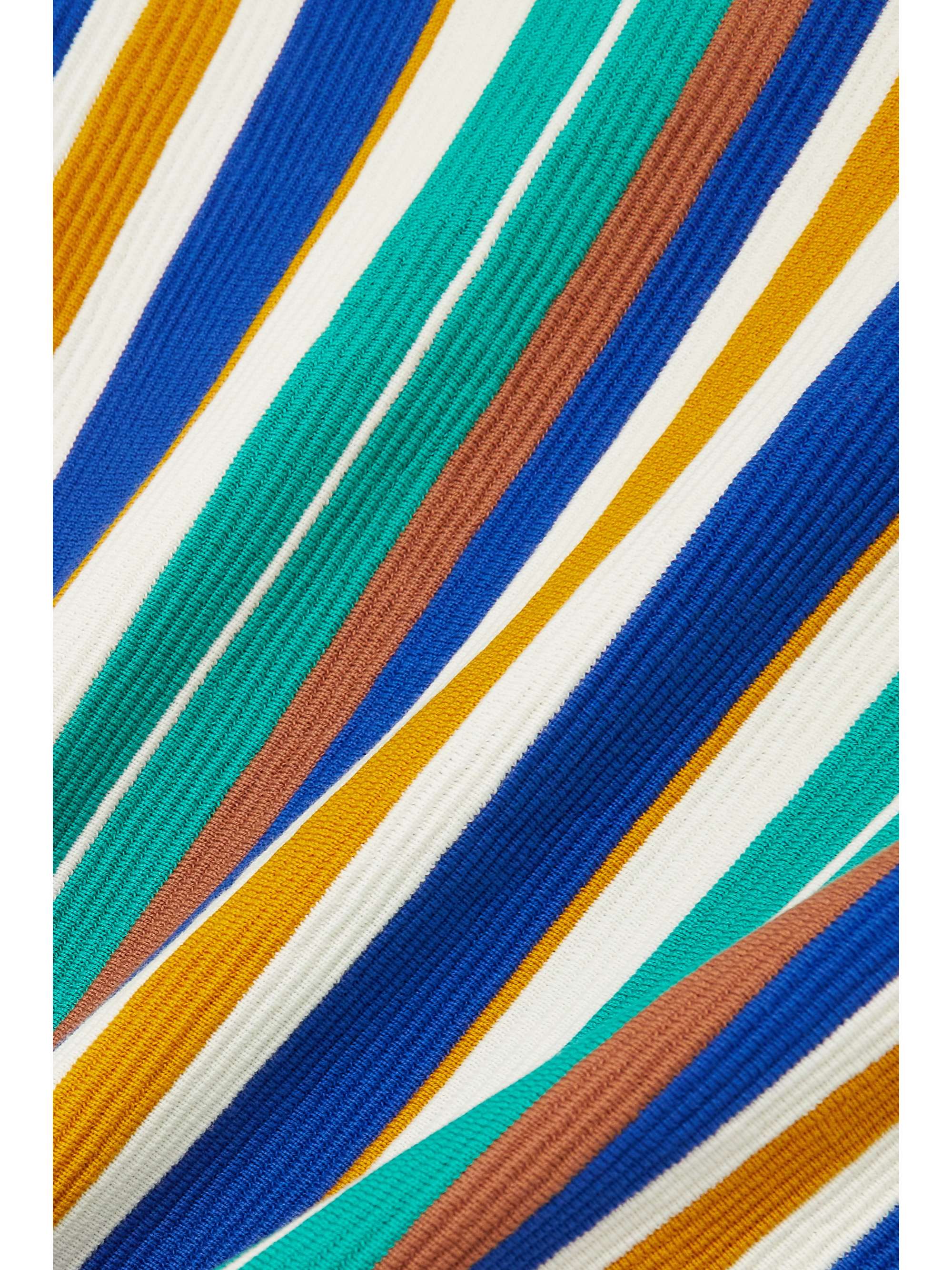 LA DOUBLEJ Bay striped ribbed cotton mini dress