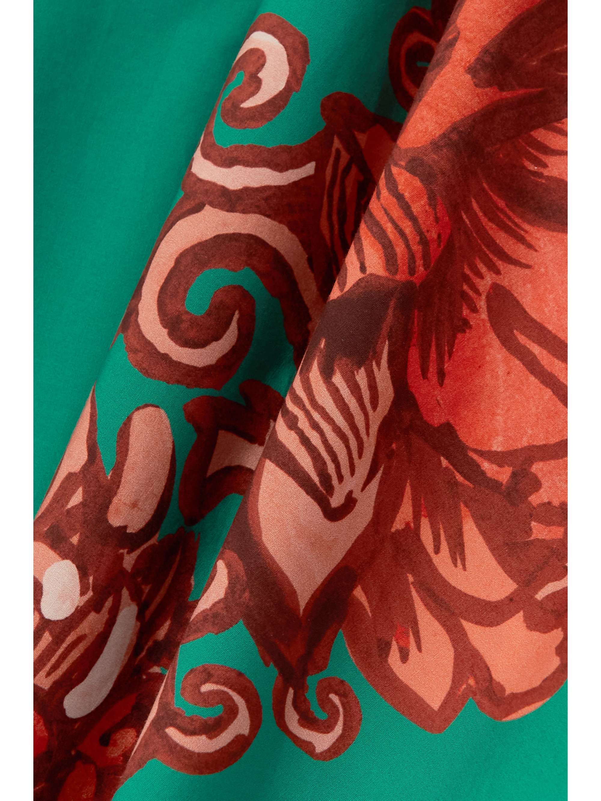 LA DOUBLEJ Cutout floral-print cotton-poplin maxi dress