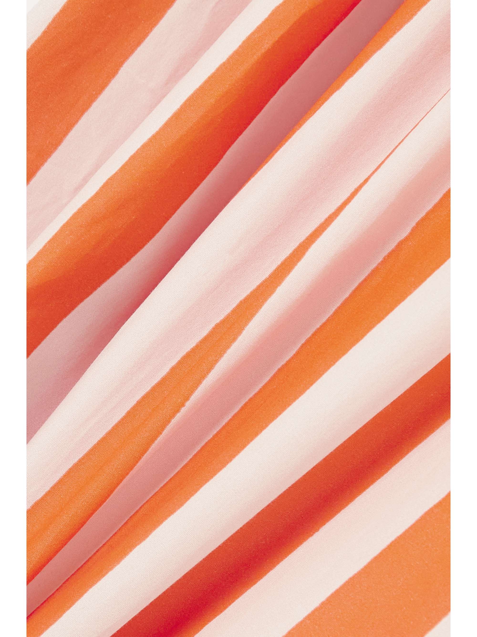 LA DOUBLEJ Striped cotton-poplin wide-leg pants