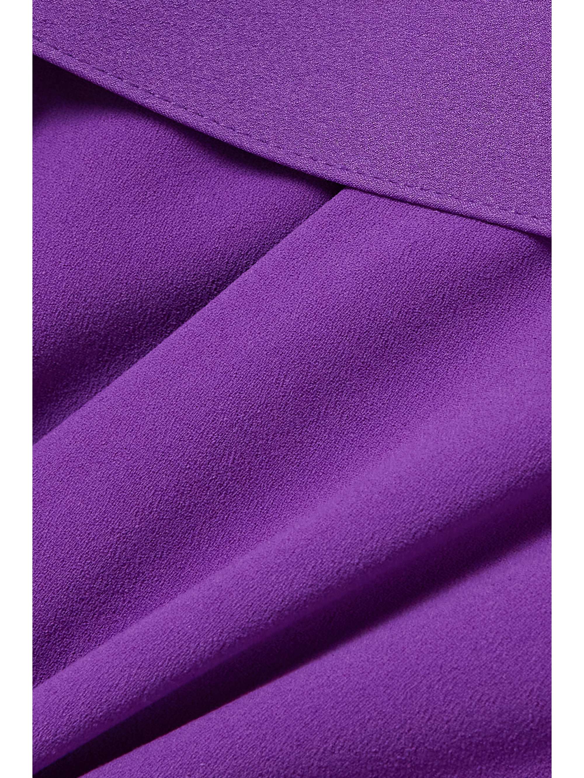 SOLACE LONDON Allegra belted crepe maxi dress