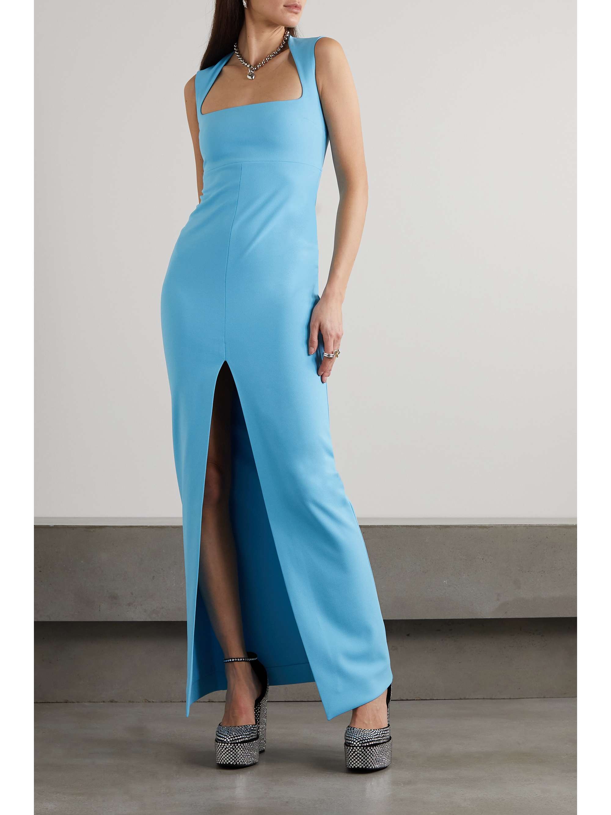 SOLACE LONDON Sofia crepe gown | NET-A-PORTER