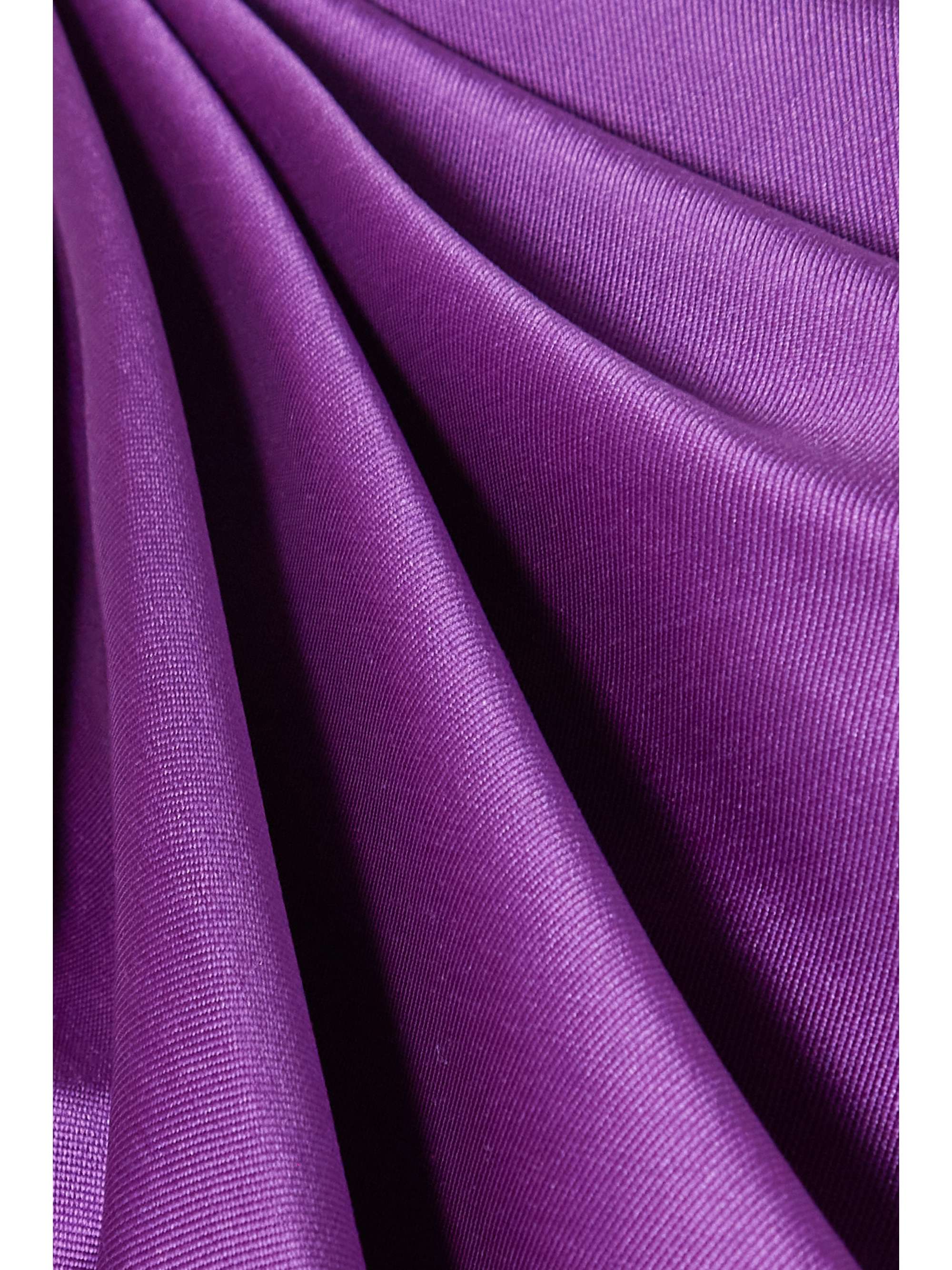 SOLACE LONDON Karli one-shoulder gathered faille and stretch-crepe maxi dress