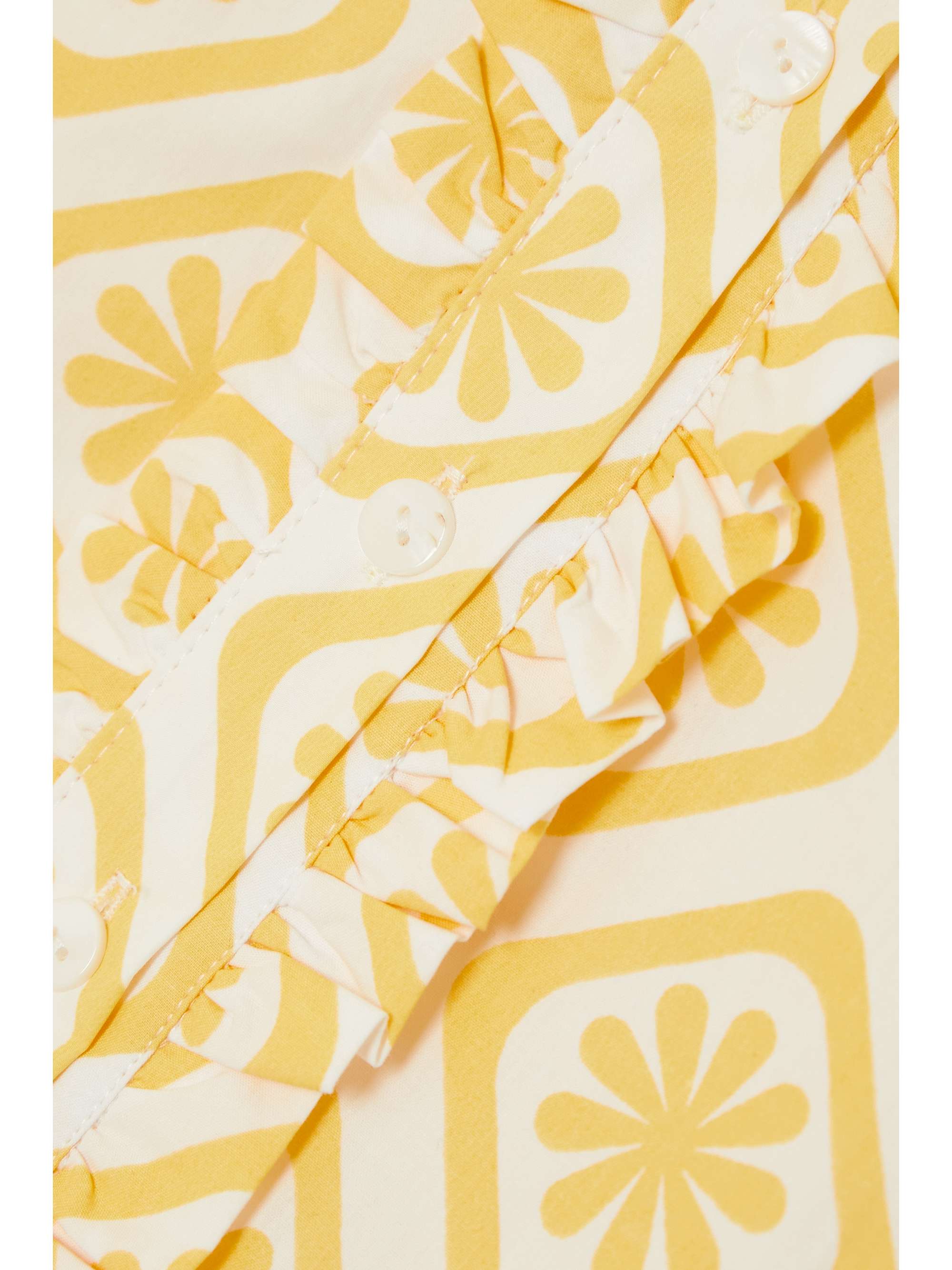 SINDISO KHUMALO Gloria ruffled printed cotton-poplin shirt