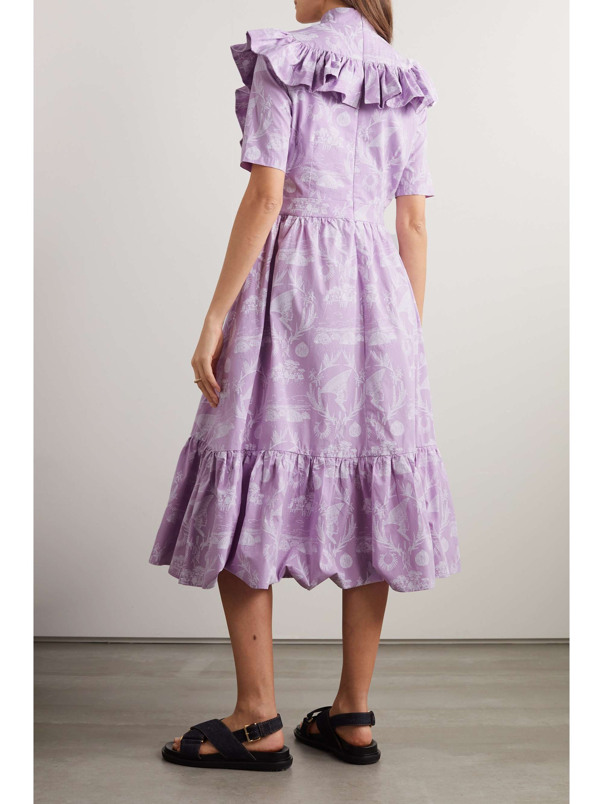 SINDISO KHUMALO Celie printed cotton midi dress