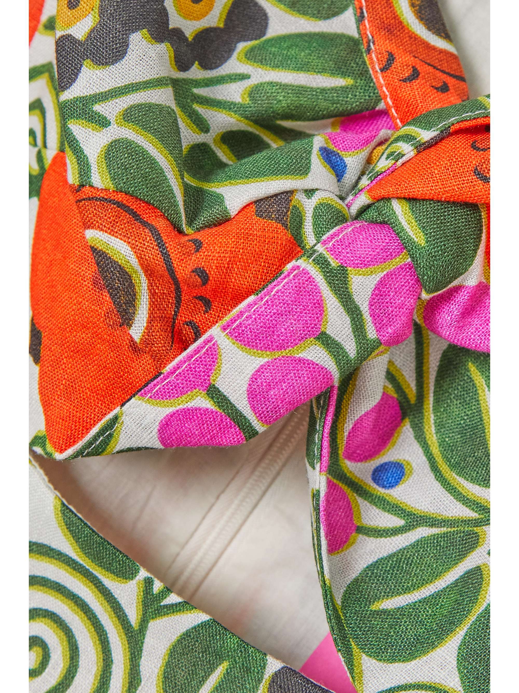 RHODE Noa cutout floral-print linen midi dress