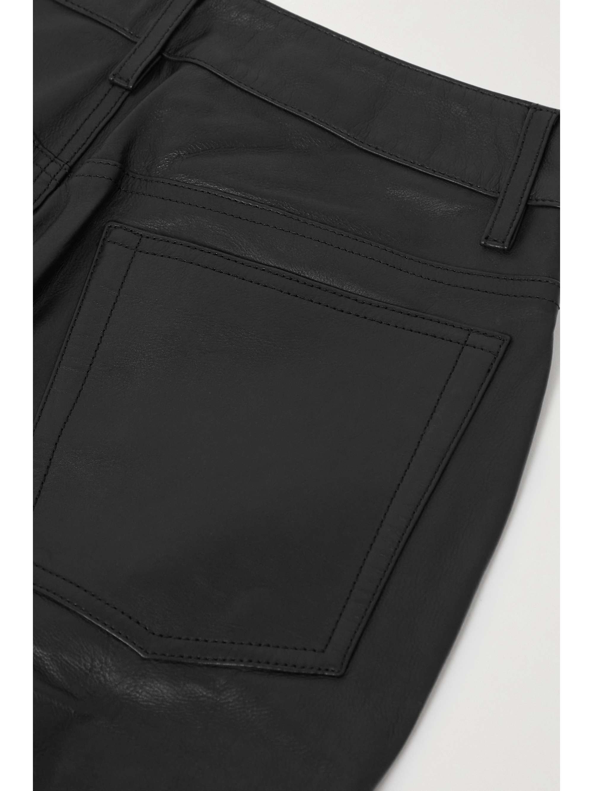GRLFRND Hallie leather flared pants