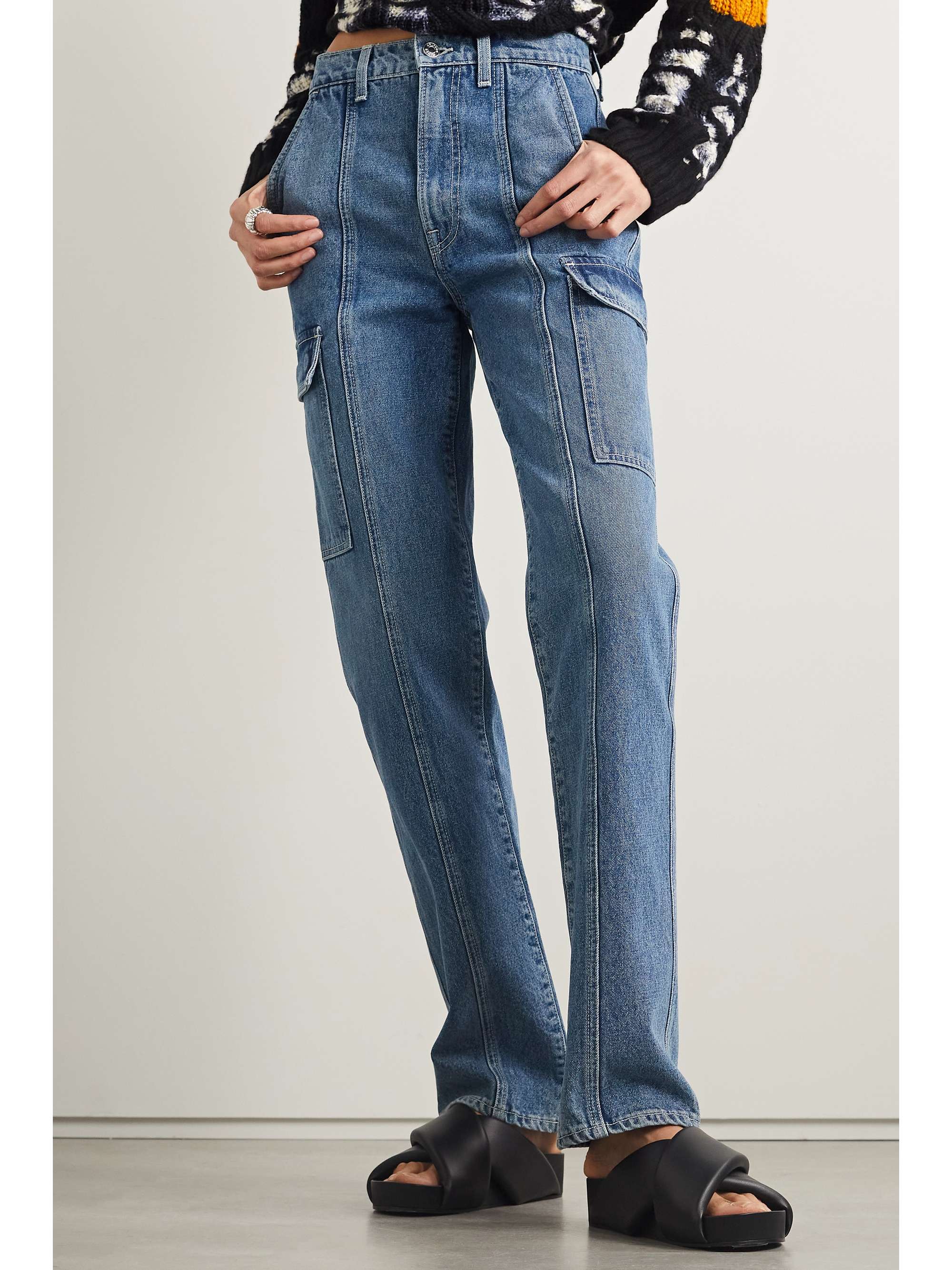 GRLFRND Harper high-rise straight-leg jeans